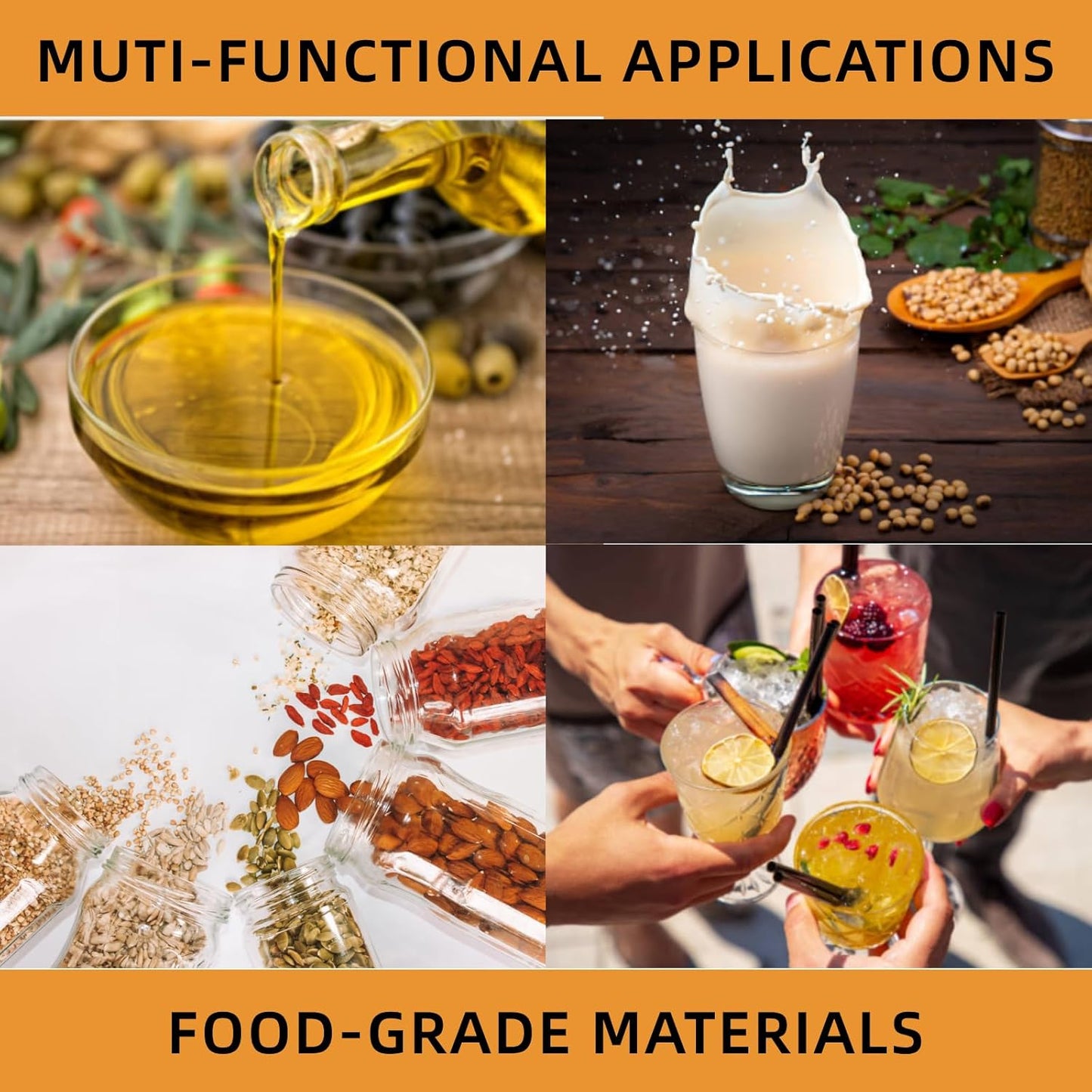 Stainless Steel Milk Can, 40L/10.6 Gallon Heavy Duty Airtight Storage Canister Milk Bucket with Lid, Embedded Silicone Milk Jug Wine Pail Water Cereals Bucket with Three Latches and Two Handles