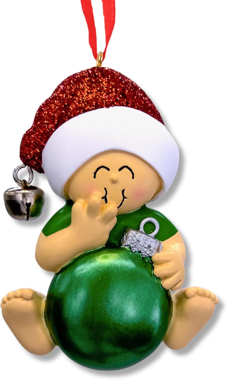 Ornaments by Elves - Personalized Baby Red Christmas Ball Ornaments 2024 - Customized Hanging Baby Girl Red Balls Christmas Decorations Use as Ornaments Christmas Tree in Giftable Packaging