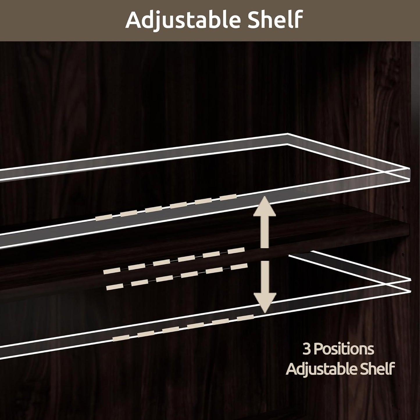 70 Inch Tall Bookcase with Doors, Library Office Bookshelf with Adjustable Shelves, Floor Standing Storage Cabinet for Bedroom Living Room Organizer with Anti Tipping Kit, Dark Cherry Finish