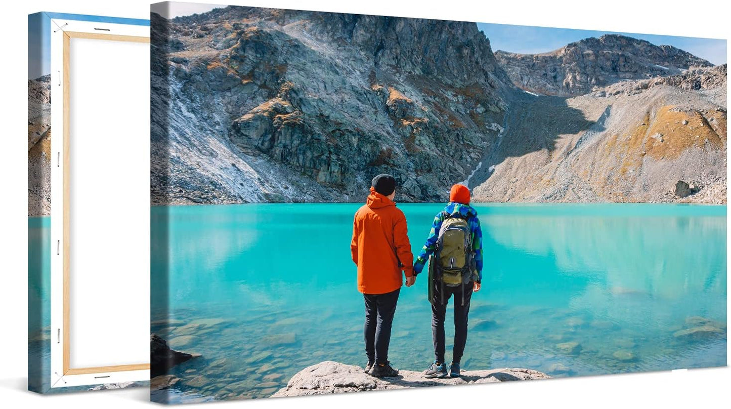 Photo.Gifts - Personalized Custom Canvas Prints 40 x24 Inch - Your Photos On Canvas - Large Canvas Print Wall Art for Bedroom, Living Room, Wedding Baby Pet Family Pictures - Custom Gifts