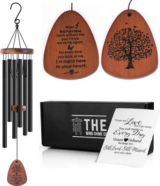 The Wind Chime CO Memorial Wind Chimes, Sympathy Wind Chimes Gift for The Loss of A Loved one, Home Decor Outdoor Garden, Soothing Melodic Tones with Mute Option.