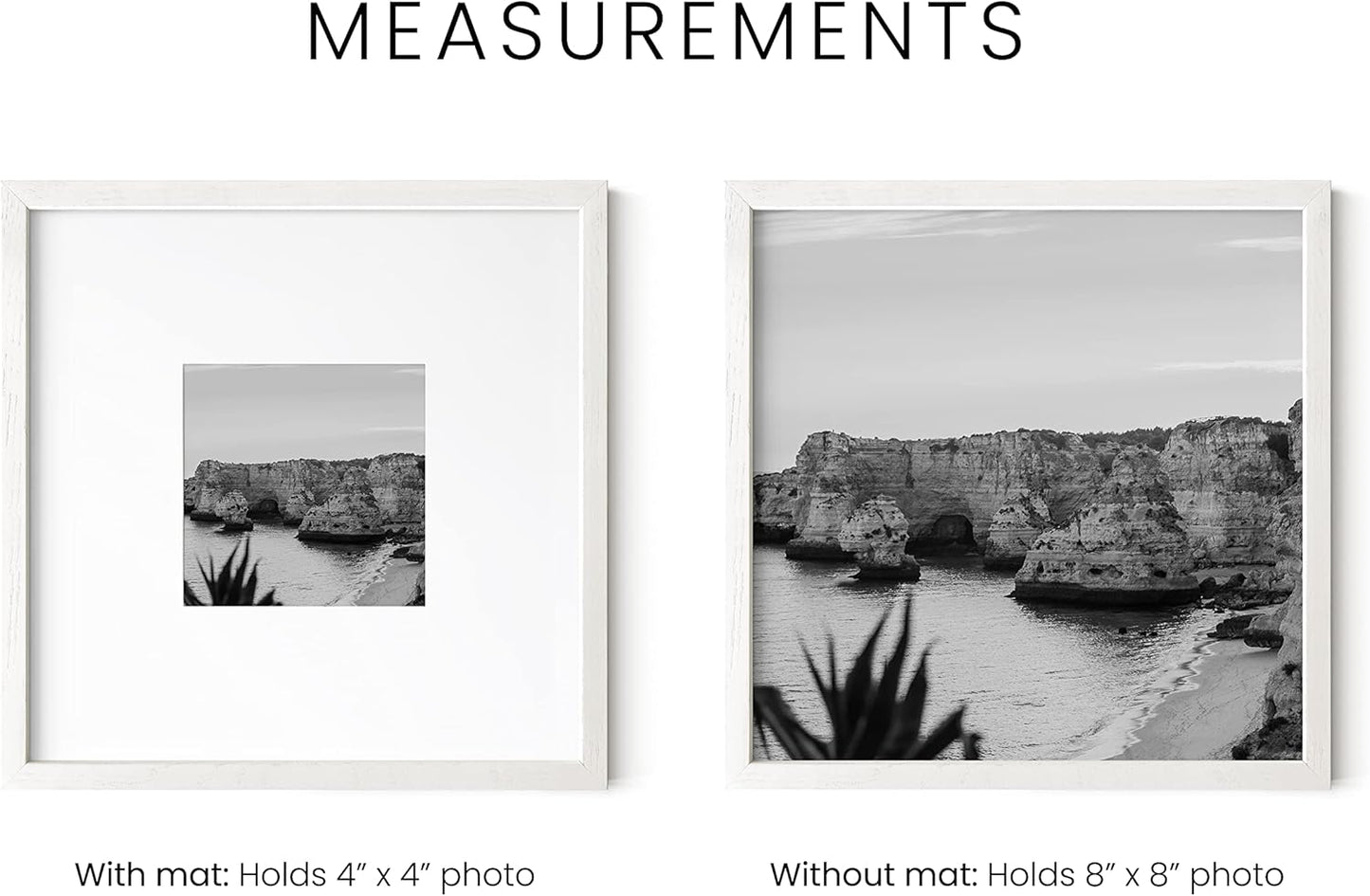 HAUS AND HUES White Square Frames Set of 6-8x8