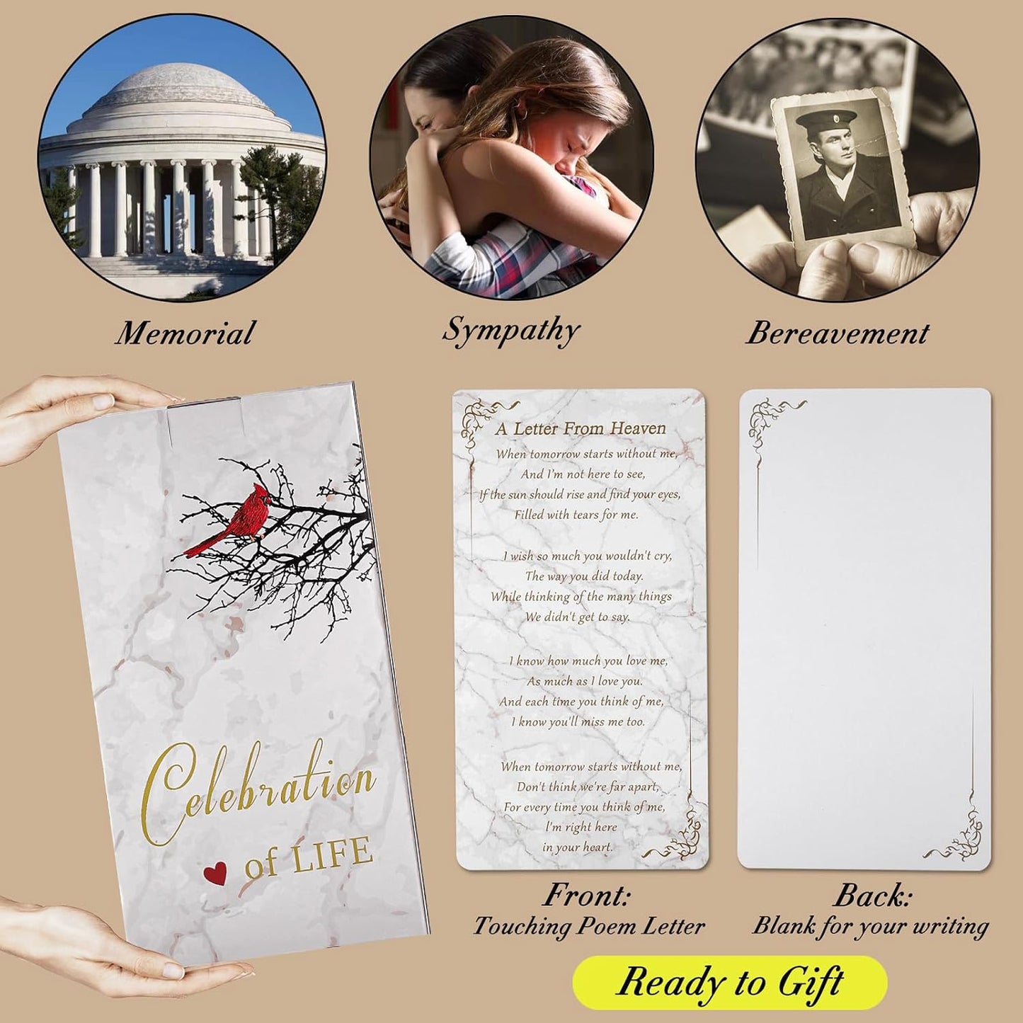 Memorial Lantern, Sympathy Gifts for Loss of Mom/Dad/Loved One, Bereavement Gifts, in Memory of Loved One Lantern,Celebration of Life, Memorial Gifts, Funeral Lantern,When Tomorrow Starts Without me