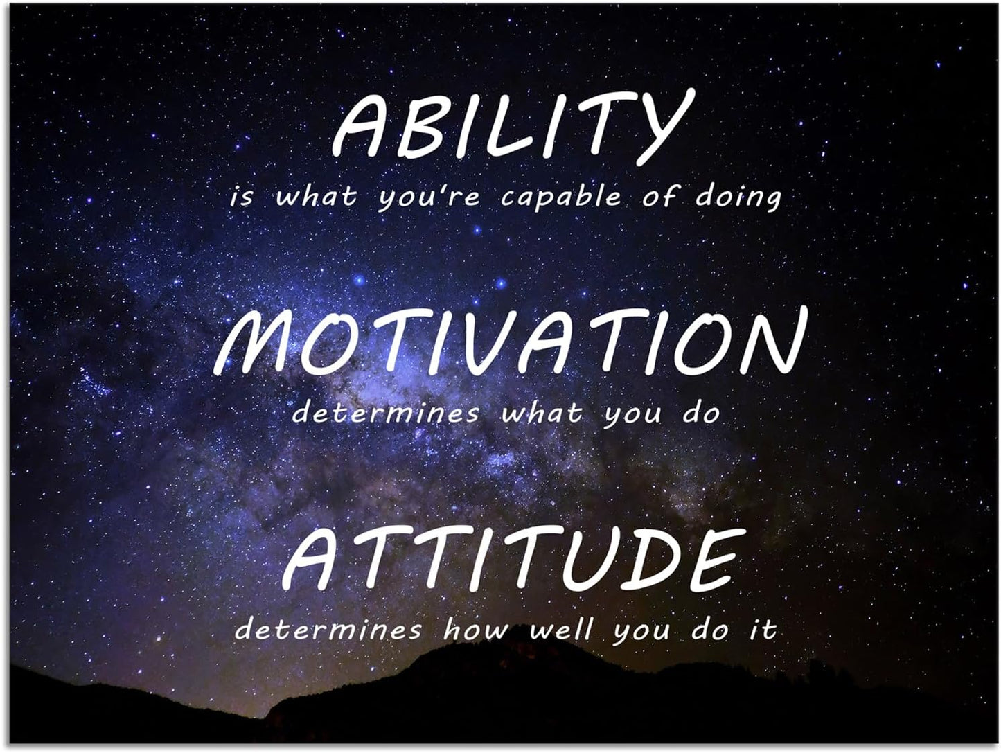 Inspiring Canvas Wall Art Prints Paintings Posters Inspirational Ability Motivation Attitude Motivational Entrepreneur Positive Quote Modern Office Bedroom Decor Framed Ready to Hang [18''Wx 24''H]