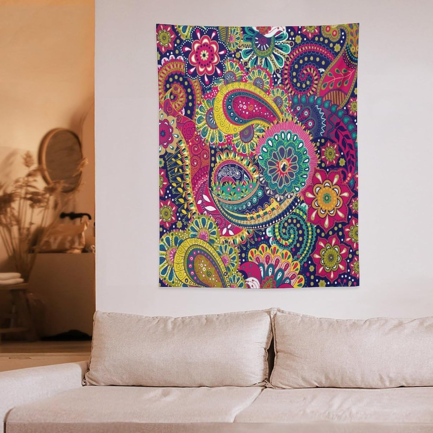 ICMOLYYENLO Tropical Green Plant Tapestry, Green Palm Leaves Natural Landscape Print Wall Tapestry for Bedroom Living Room Dormitory 60x80 Inch