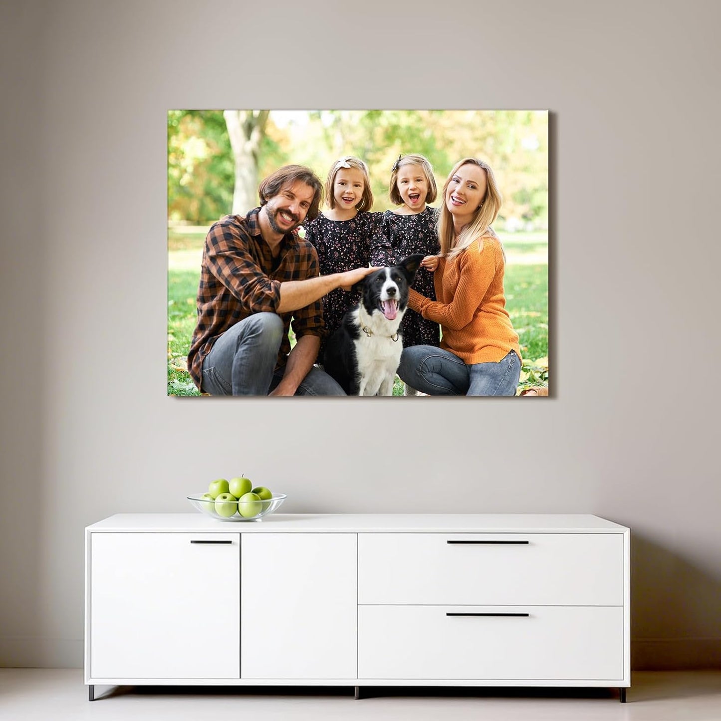 Custom Canvas Prints with Your Photos - Personalized Pictures Print, Customized Photo Gifts, Wall Art Poster Canvas Printing for Wedding, Family, Baby, Pets, Home Office Decor, Wrapped Frame 40x30