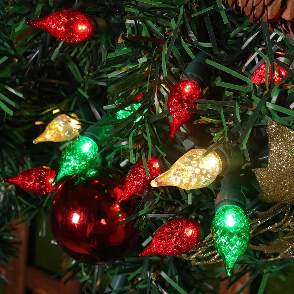 LED Christmas Lights Outdoor 19 FT 70 Fairy Lights Multi-Color String Lights ETL Certified for Indoor/Outdoor Holiday Party Halloween Tree Decor