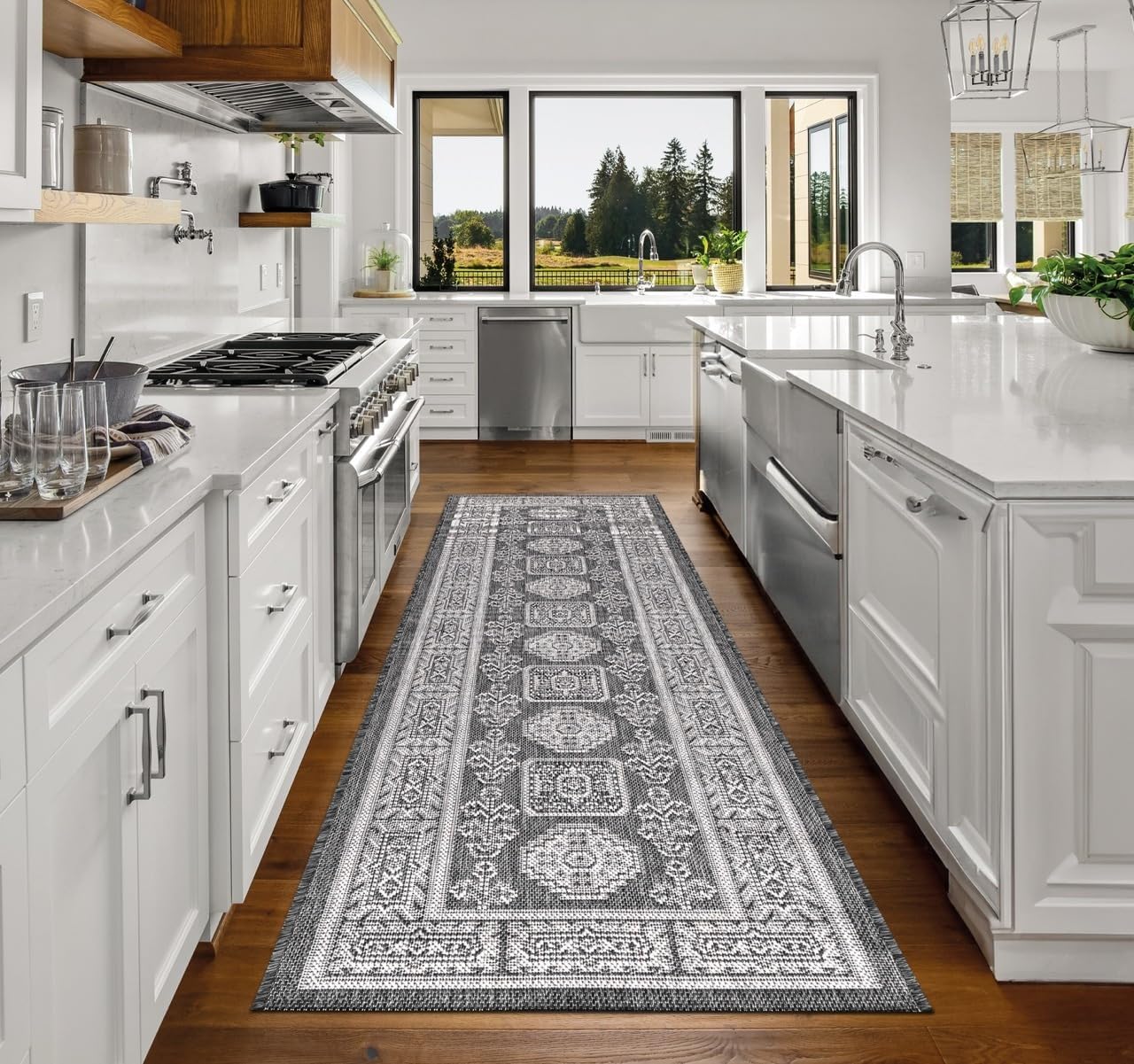 Keen Home Design Terrace Outdoor Runner Rug - 2x6 Washable Indoor/Outdoor Rug for Patio, Kitchen, Balcony, Beach, Garden, Deck and Porch, Size: 2'2"x5'7"