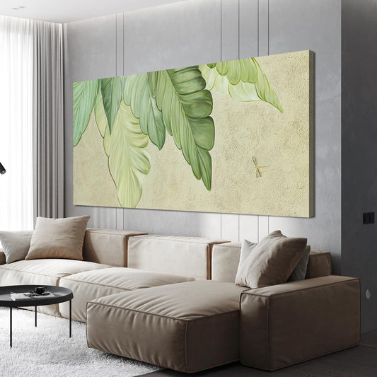 Canvas Wall Art Decor Large Modern Green Wall Art Prints Wall Art Pictures for Living Room Art Work for Wall Decor Boho Botanical Wall Art Oversized Artwork for Walls Bedroom Office Decor 29" X 58"