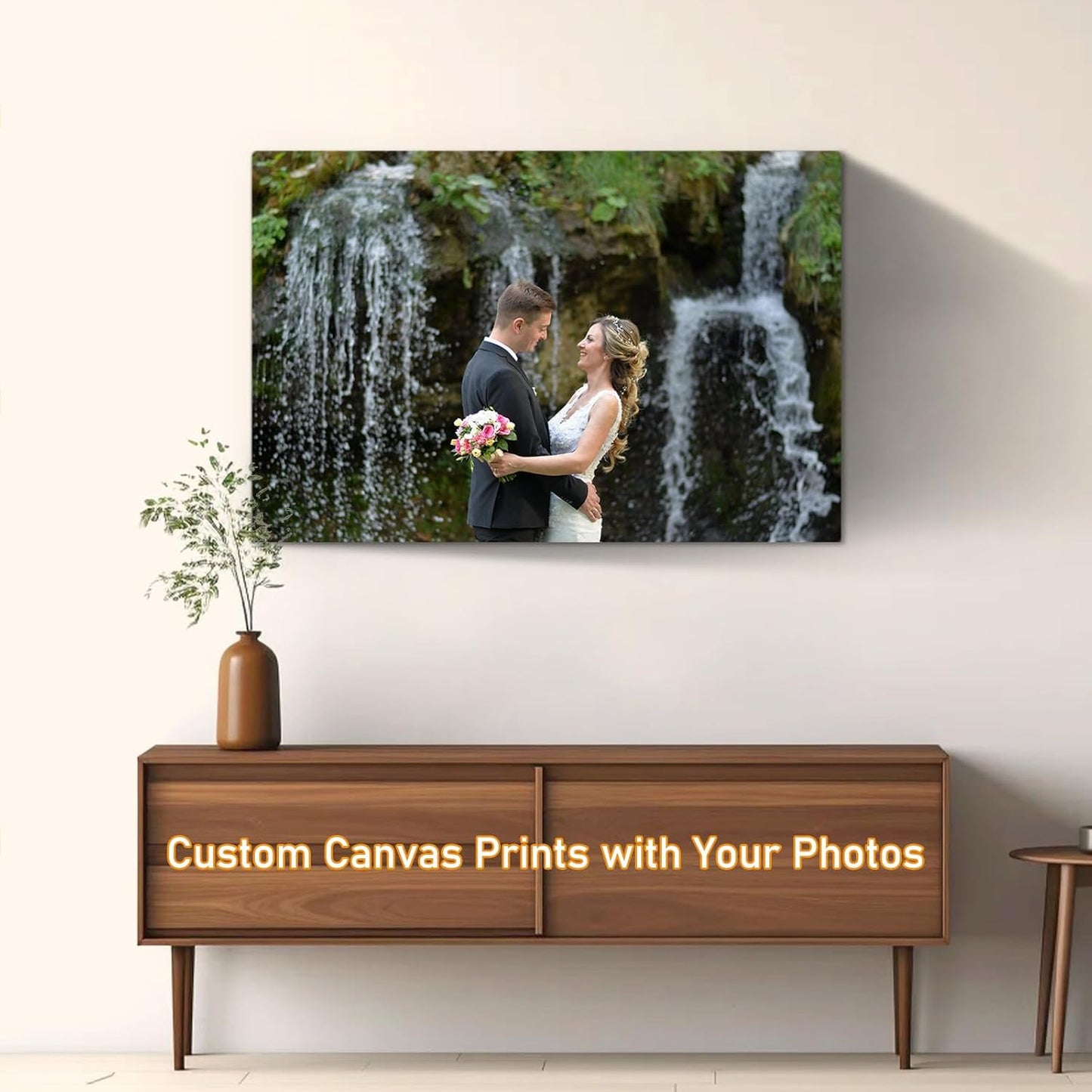 xzartdiy Custom Canvas Prints with Your Photos - Personalized Picture Print Customized Gifts for Family Home Office Wall Art Decor, Wrapped Canvas 18x12inch