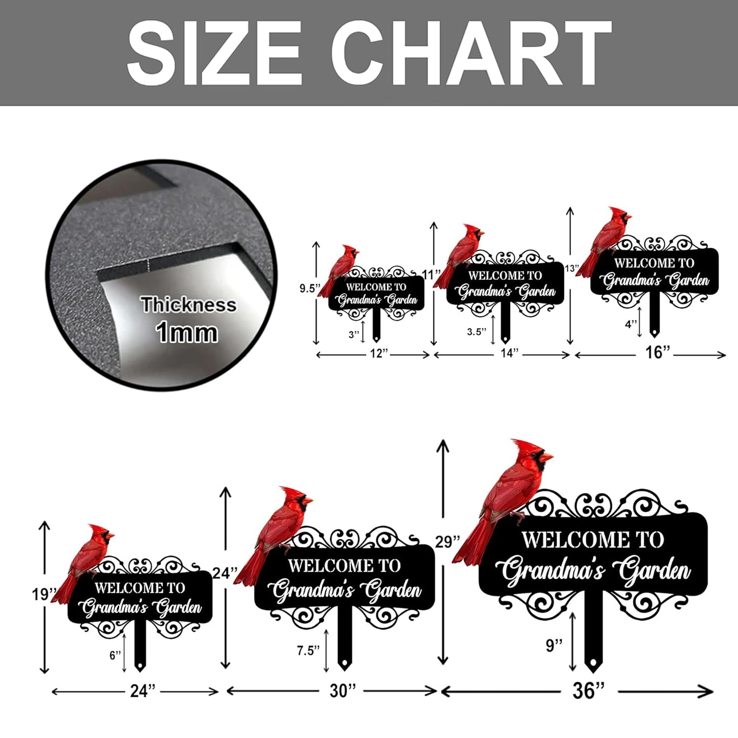 Personalized Metal Garden Signs, Custom Name Yard Stake Sign for House Outdoor Outside Decorative, Lawn Patio Decorations Gardening Enthusiasts Grandmothers Gift 12/14/16/24/30/36inch