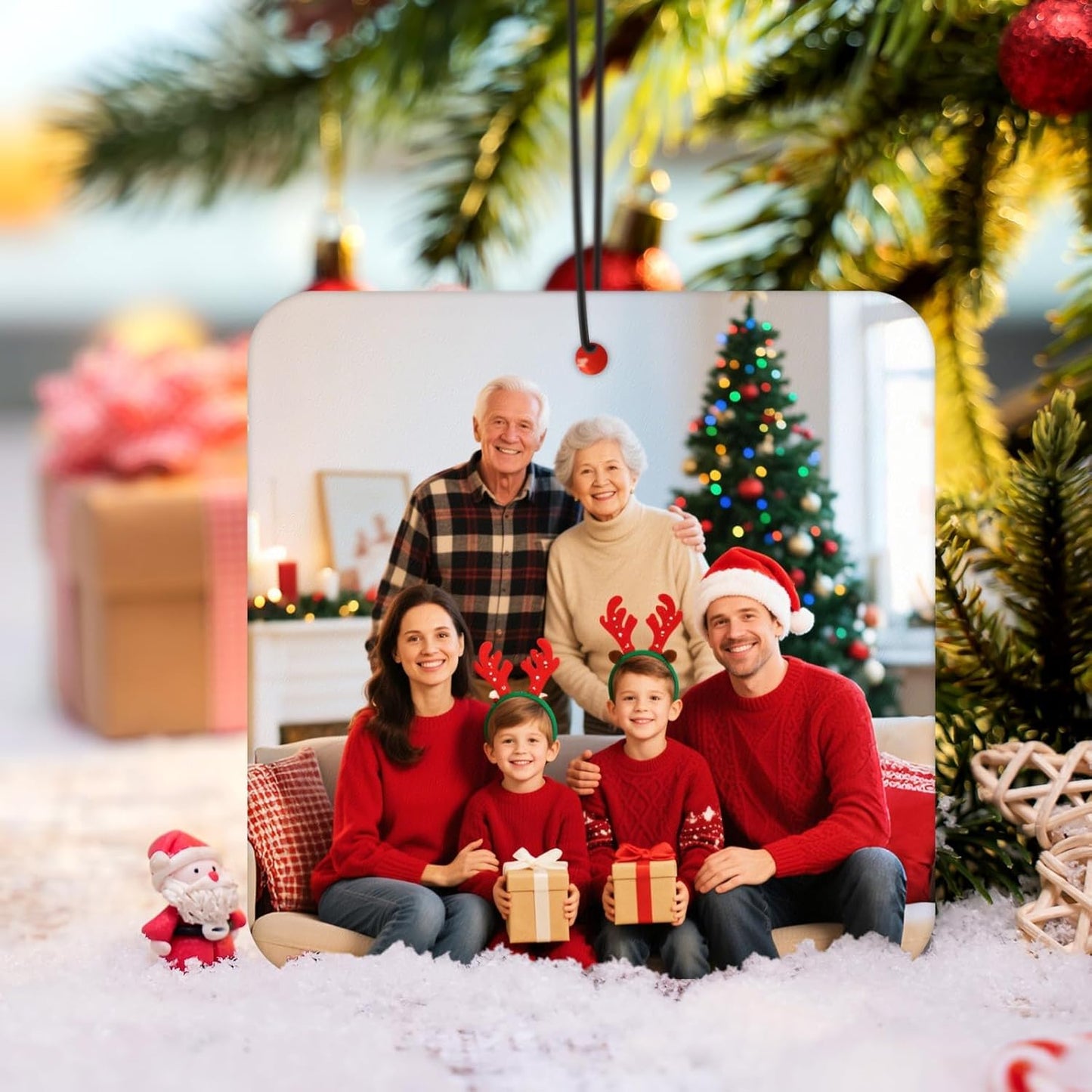 Personalized Christmas Ornaments 2025, Custom Air Fresheners with Picture, Personalized Air Freshener Ornaments Keepsake Gift for Christmas Tree Decorations, Baby Shower, Engagement, Wedding, Birthday