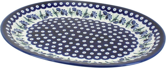 Blue Rose Polish Pottery Sweet Annie Large Serving Platter