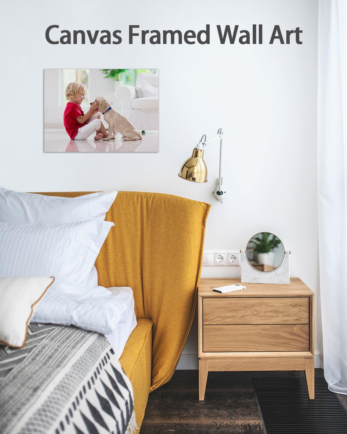 AbcCustomize Canvas Prints with Your Photos，Custom Canvas Wall Art for Bedroom, Living Room, Farmhouse Decor，Personalized Gifts Canvas Prints for Family，Friend，Lover，Pet