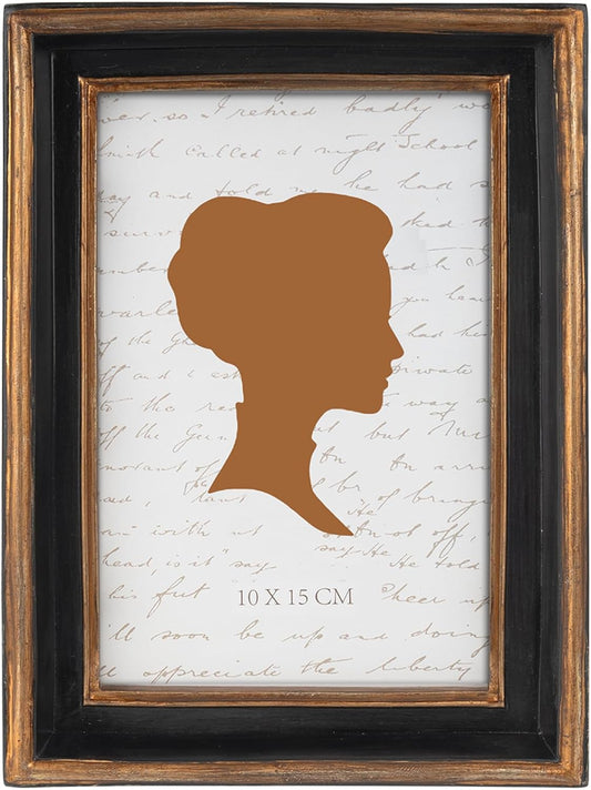 AELS 4x6 Inch Vintage Picture Frame, Elegant Luxury Antique Photo Frames with Glass Front, Photo Display, Tabletop Wall Hanging, Gift Ideas, Pearl Pattern