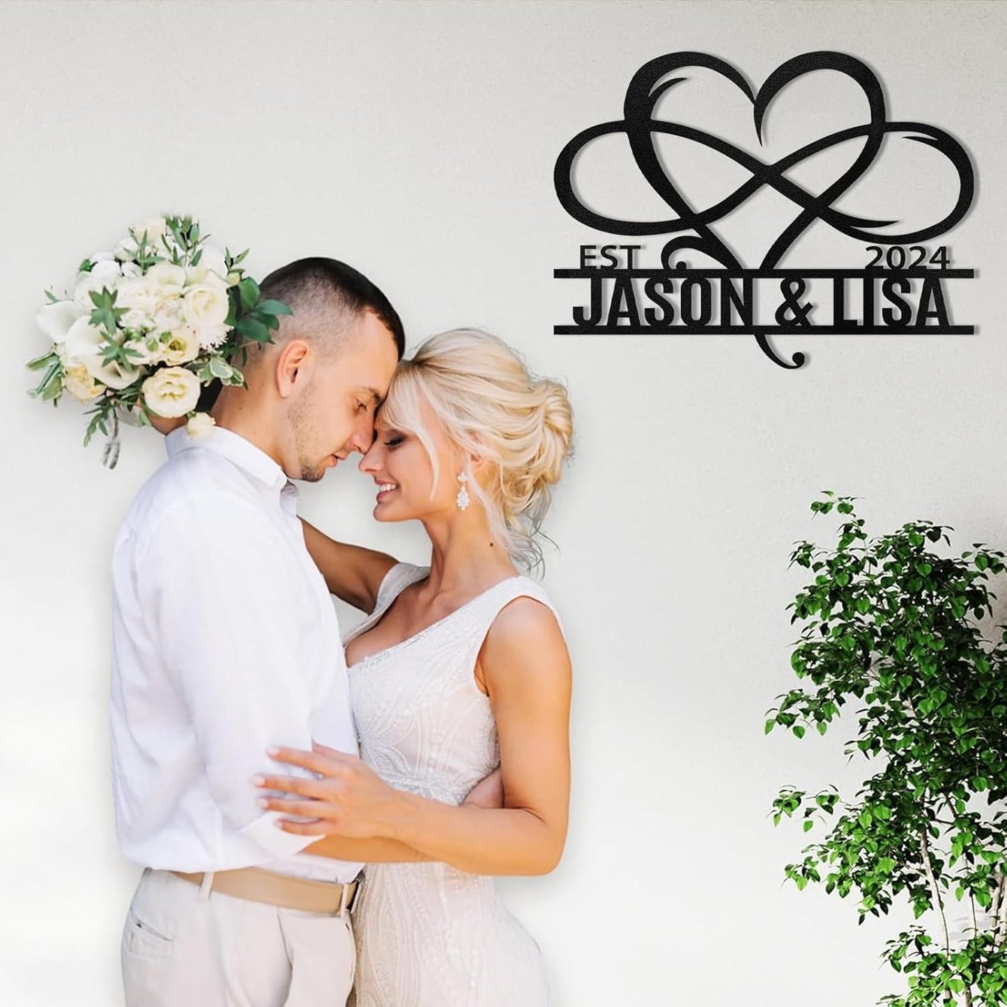 Metal Signs Customized, Infinity Heart Wall Decor, Custom Couple's Name Sign, Personalized Wedding Sign for Couples 2025, Unique Infinity Heart Metal Art, Valentines Day Gift, Home Decor Gift