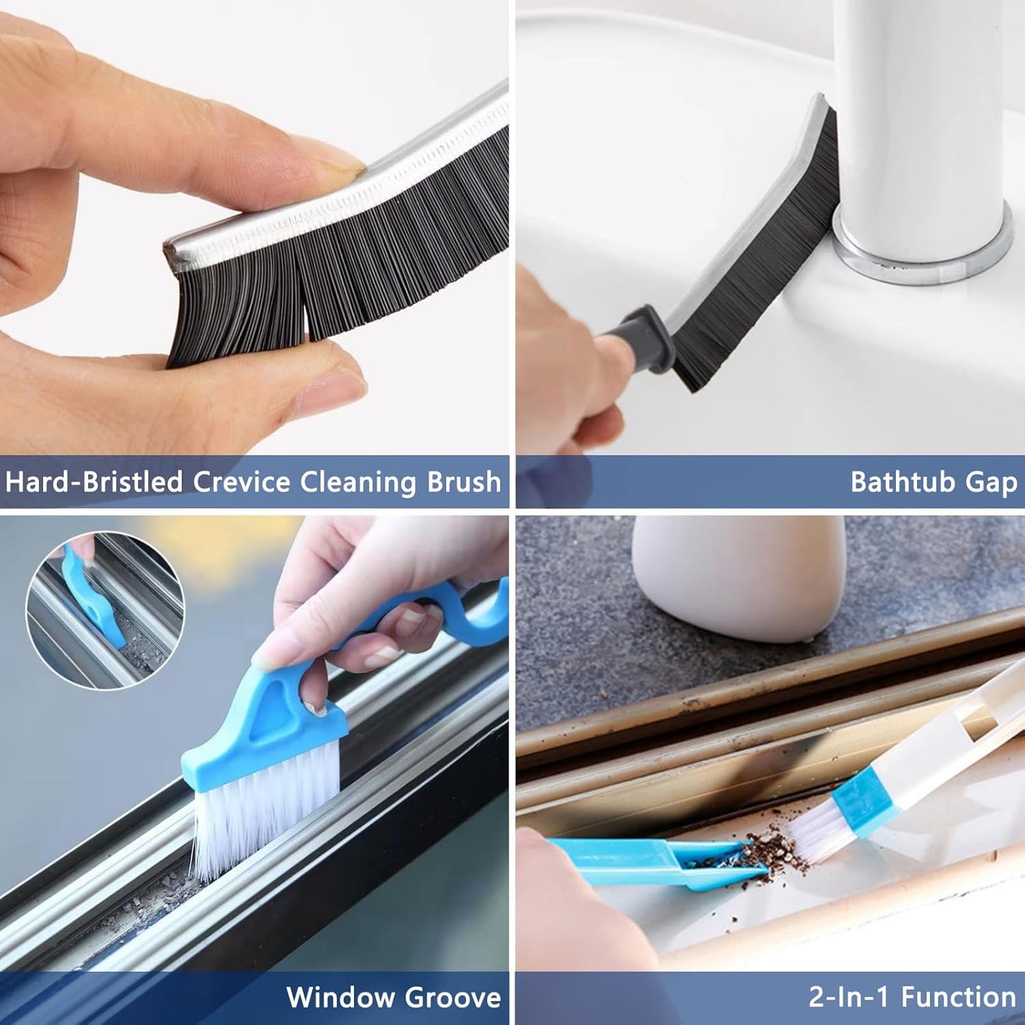 14Pcs Small Crevice Cleaning Brush Set, Groove Gap Cleaning Tool for Cleaning Kitchen,Bathroom, Corner, Sink,Door,Window Track,Cup