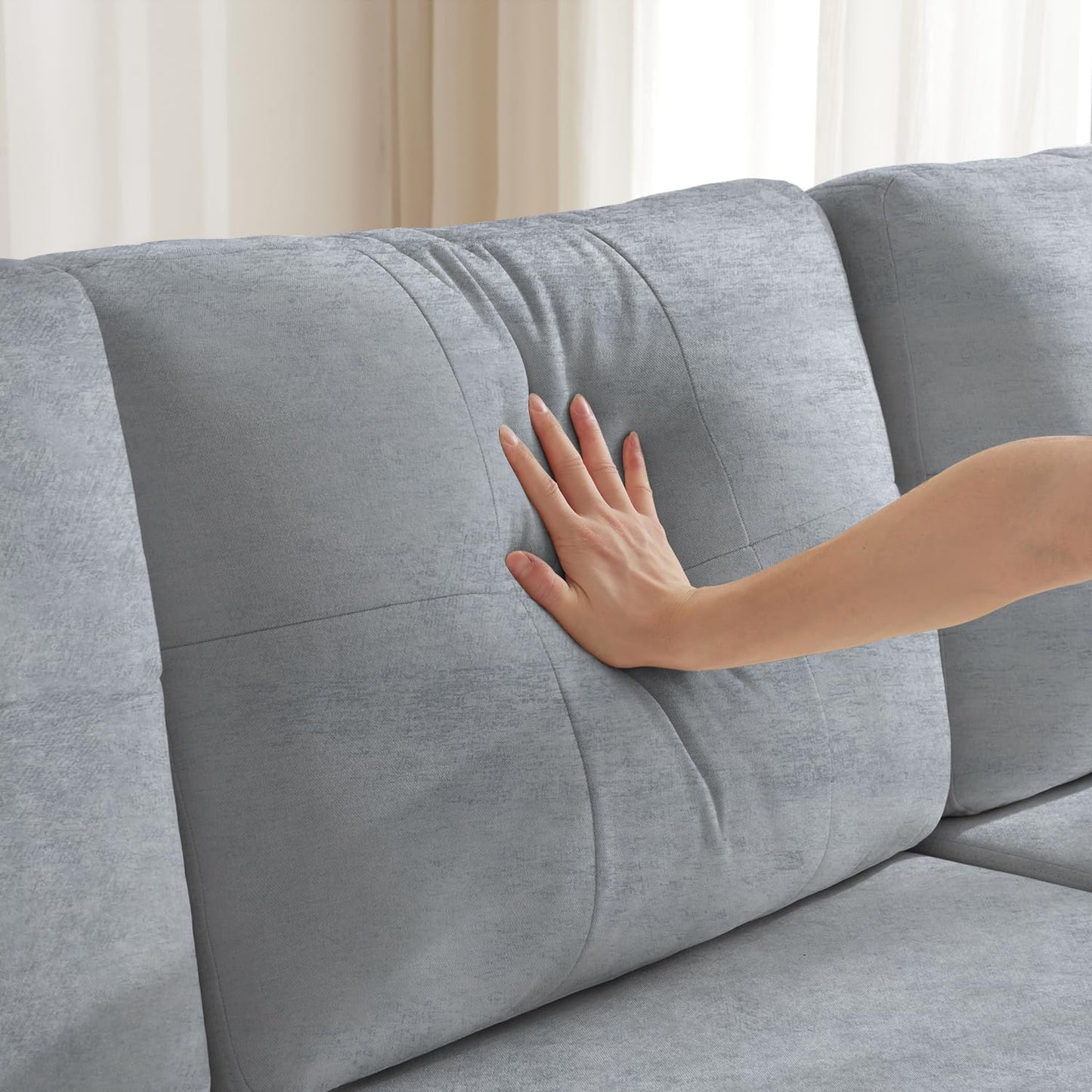 Waxberry Sectional Sofa Couch, Pull Out Couch Sleeper Sofa Bed with Storage for Living Room, Reversible Chaise, Side Pockets & Dual USB/Type-C Ports, Grey