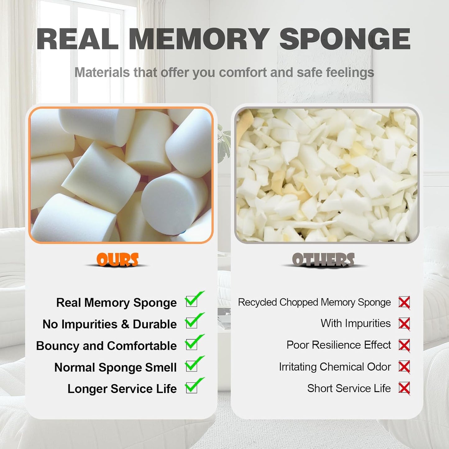 Luxury Sofa Couch Chair, Lazy Floor Seating, Fireside Bean Bag Chair, Ergonomic Tatami Sofa Lounger for Living Room, Bedroom, Office, Loveseat, Black