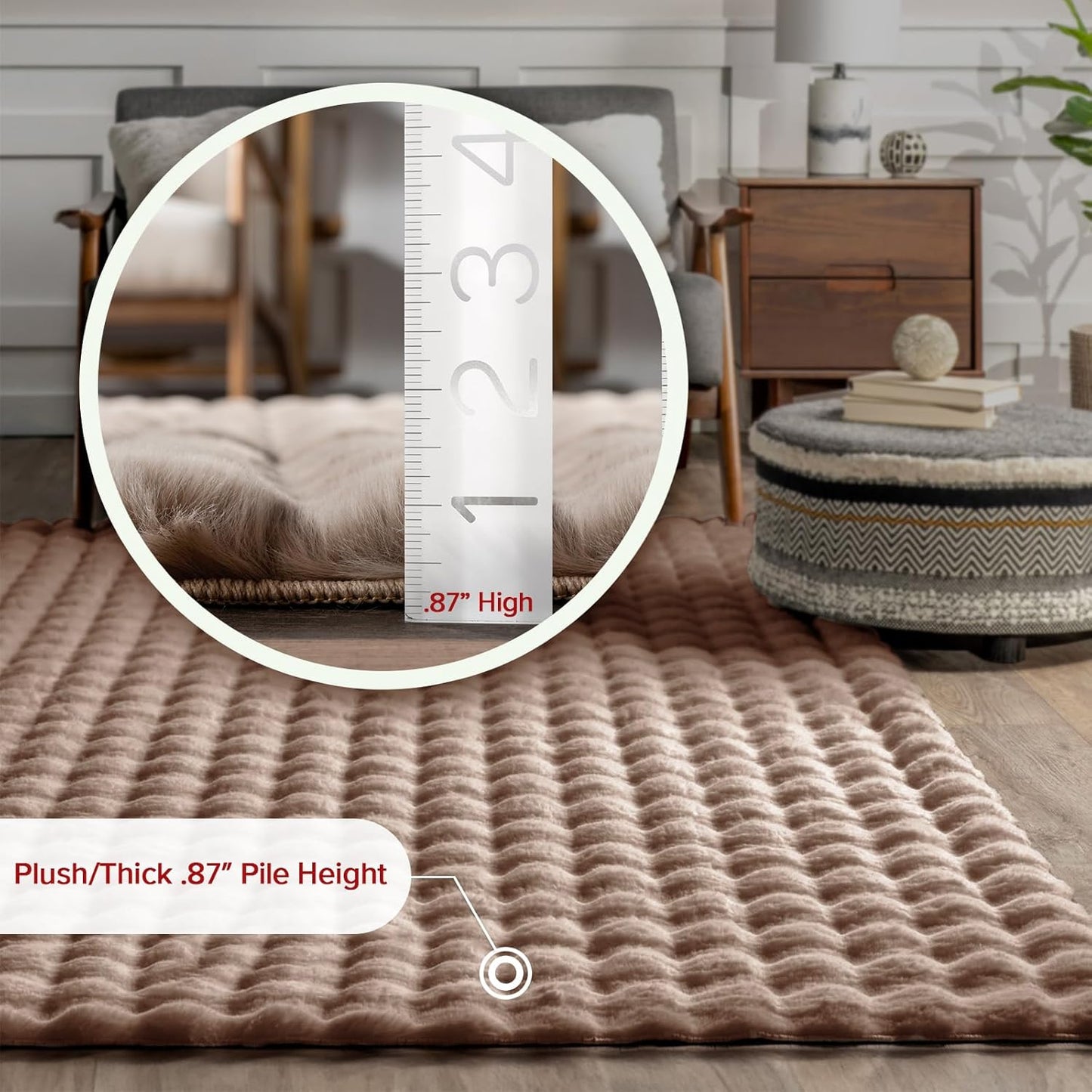 nuLOOM Jeni Checkered 2'6" x 10' Machine Washable Runner Rug for Living Room Bedroom Dining Room Entryway Hallway Kitchen, Taupe