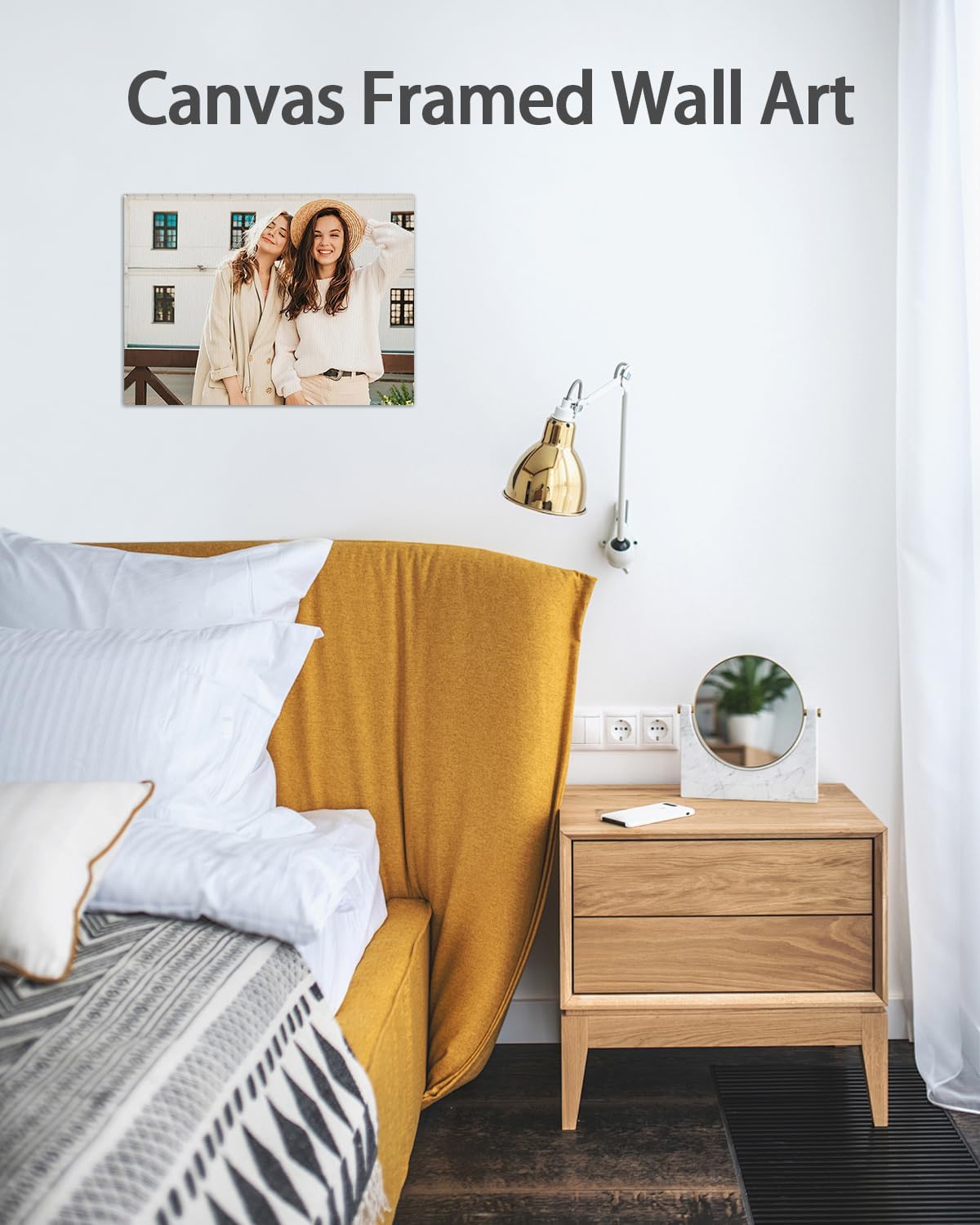 AbcCustomize Canvas Prints with Your Photos，Custom Canvas Wall Art for Bedroom, Living Room, Farmhouse Decor，Personalized Gifts Canvas Prints for Family，Friend，Lover，Pet