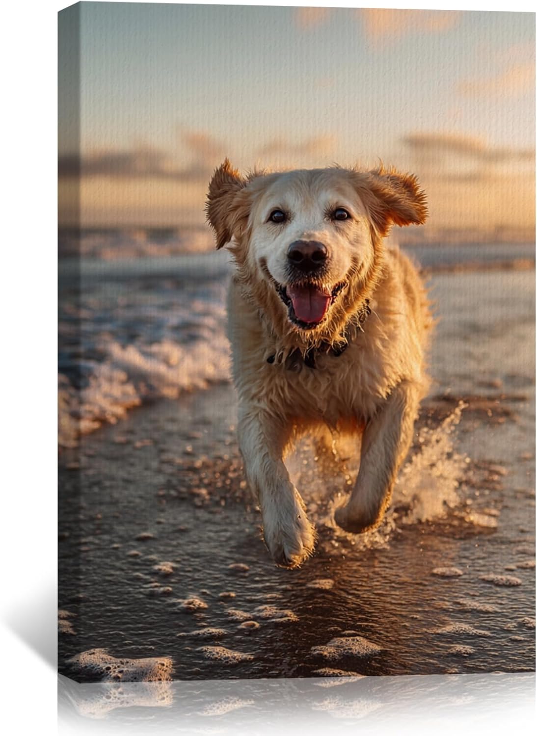 Custom Canvas Wall Art with Photo, Personalized Portrait Frame with Wedding Baby Pet Family Picture, Custom Poster for Living Room Wall, Personalized Picture Gifts for Anniversary Multiple Sizes