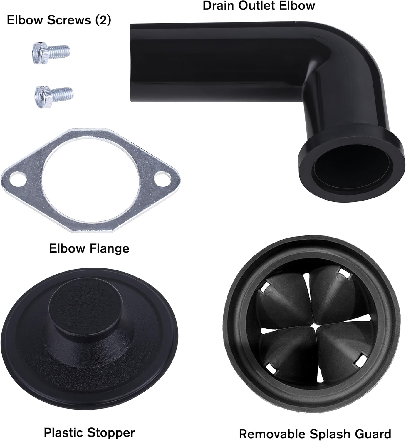 Waste Maid 10-US-WM-048-3B Garbage Disposal Anti-Jam Stainless Steel Food Waste Grinding System, 1/3 HP Compact, Black