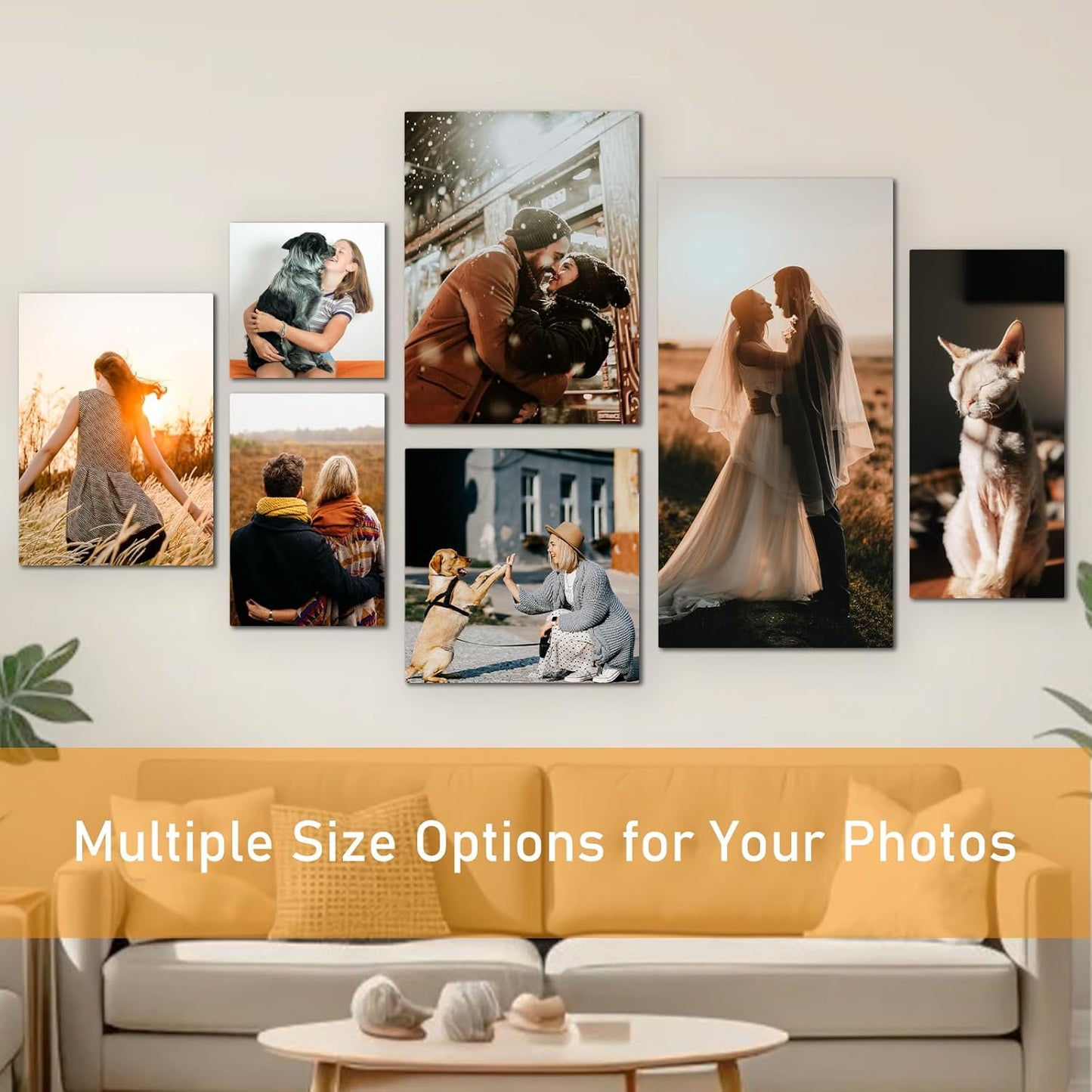 xzartdiy Custom Canvas Prints with Your Photos - Personalized Picture Print Customized Gifts for Family Home Office Wall Art Decor, Wrapped Canvas 32x24inch