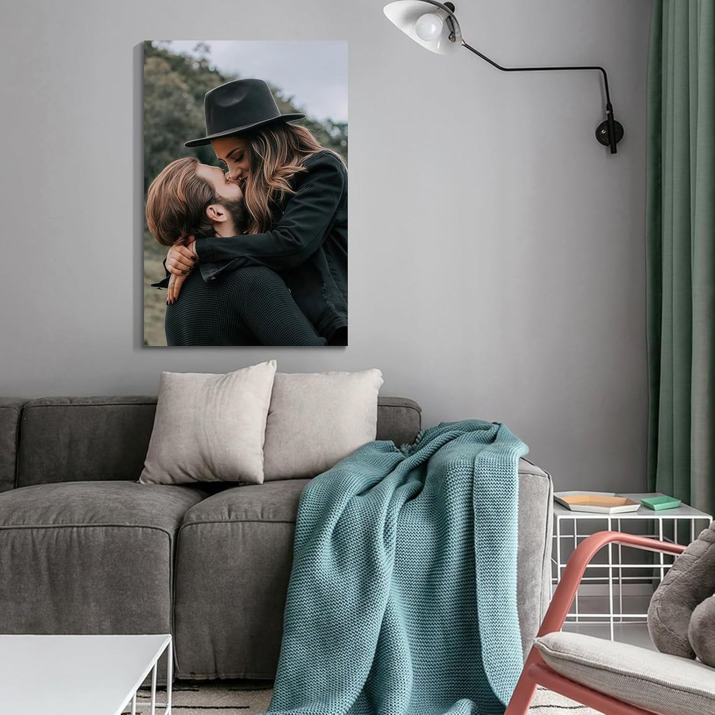 Wewejia Custom Canvas Prints with Your Photos 24x32inch, Upload Your Picture/Photo - Custom Personalized Canvas Photo Gifts Couples Family Baby Wedding Pets Home Decor Easy to hang