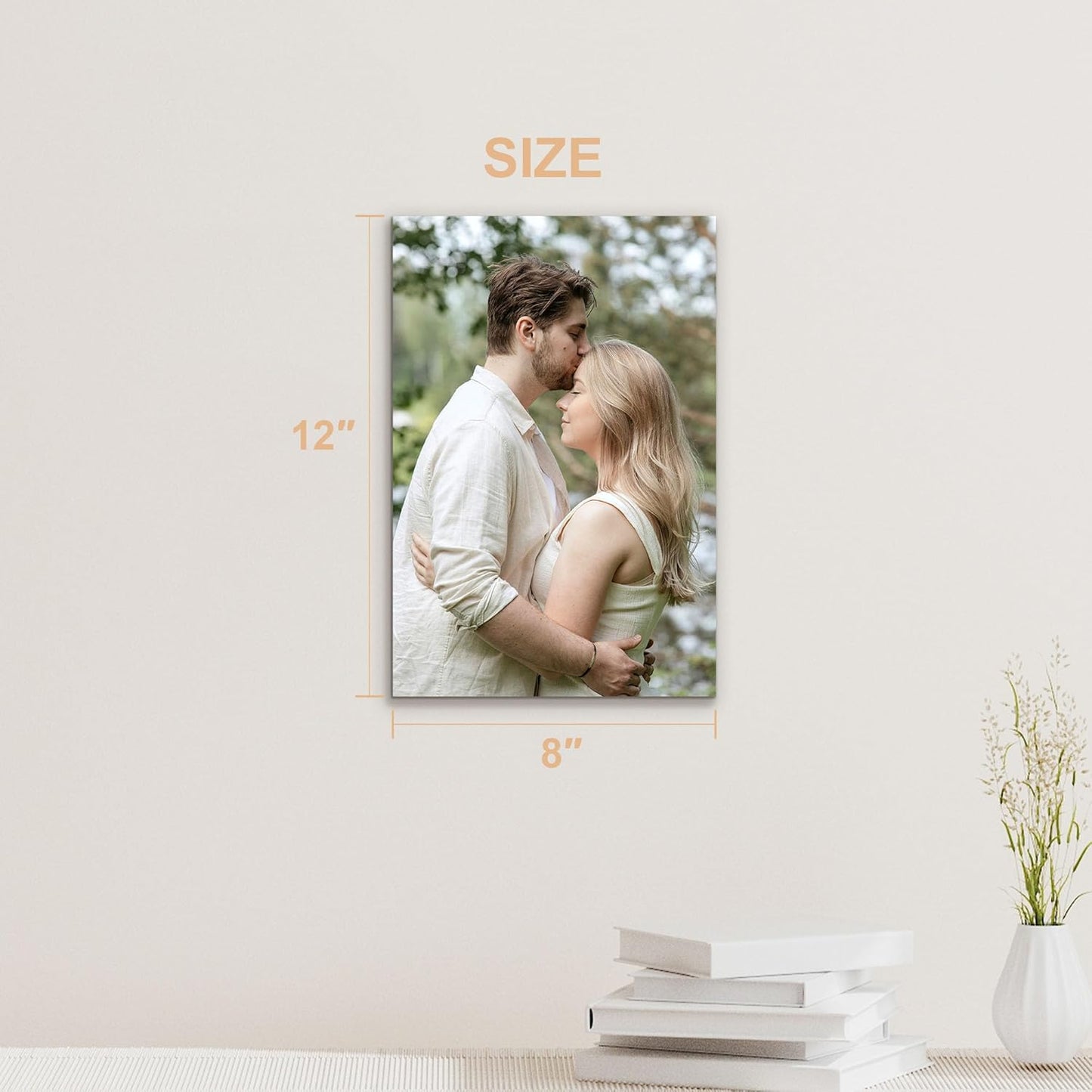 Tapuayts Personalized Custom Canvas Poster: Upload Your Image/Photo for Custom Photo-to-Poster Printing,Quality Wall Art Print (8" X 12")