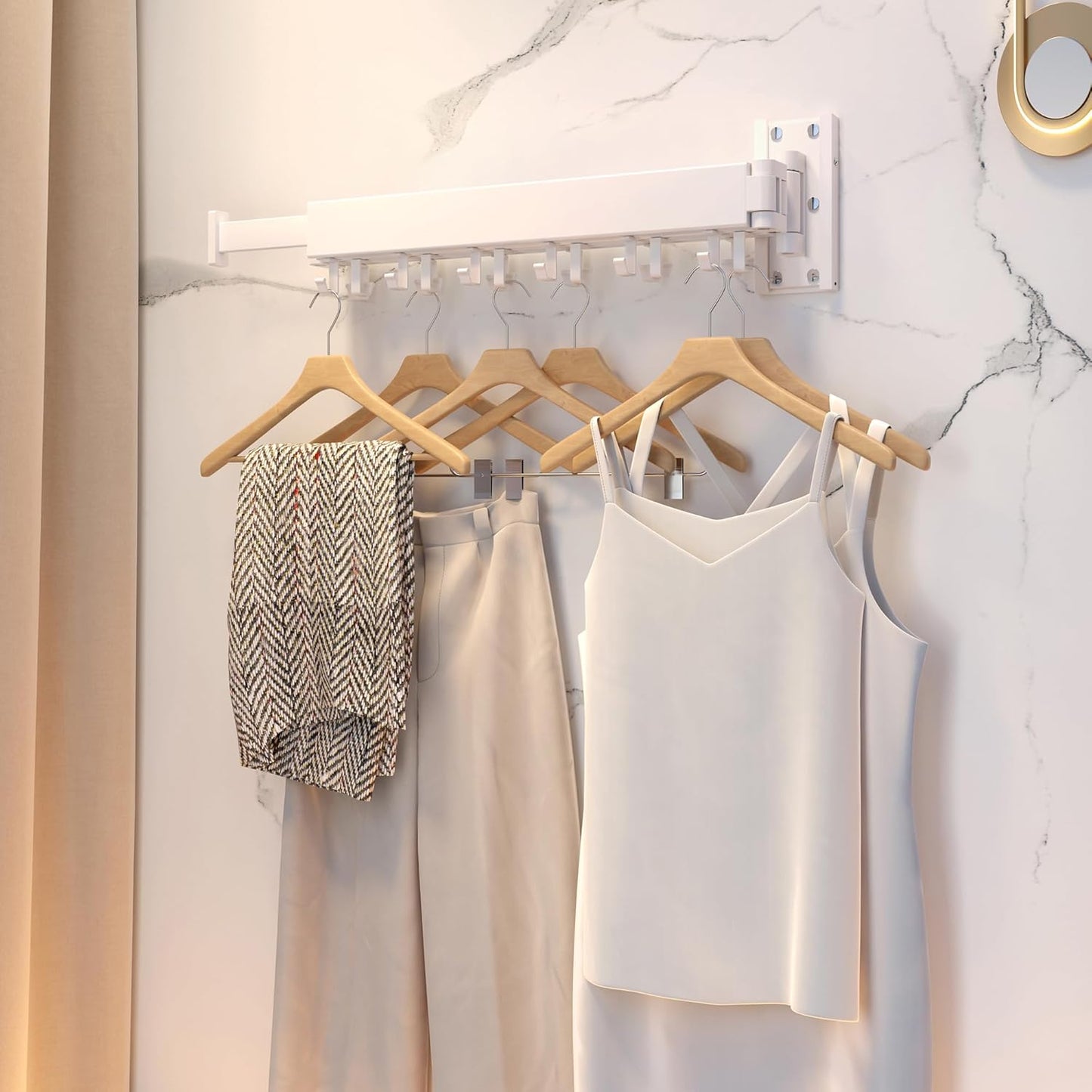 Clothes Drying Rack Wall Mounted,Drying Rack Clothing Wall Mount,Laundry Drying Rack,Collapsible Dying Racks for Laundry