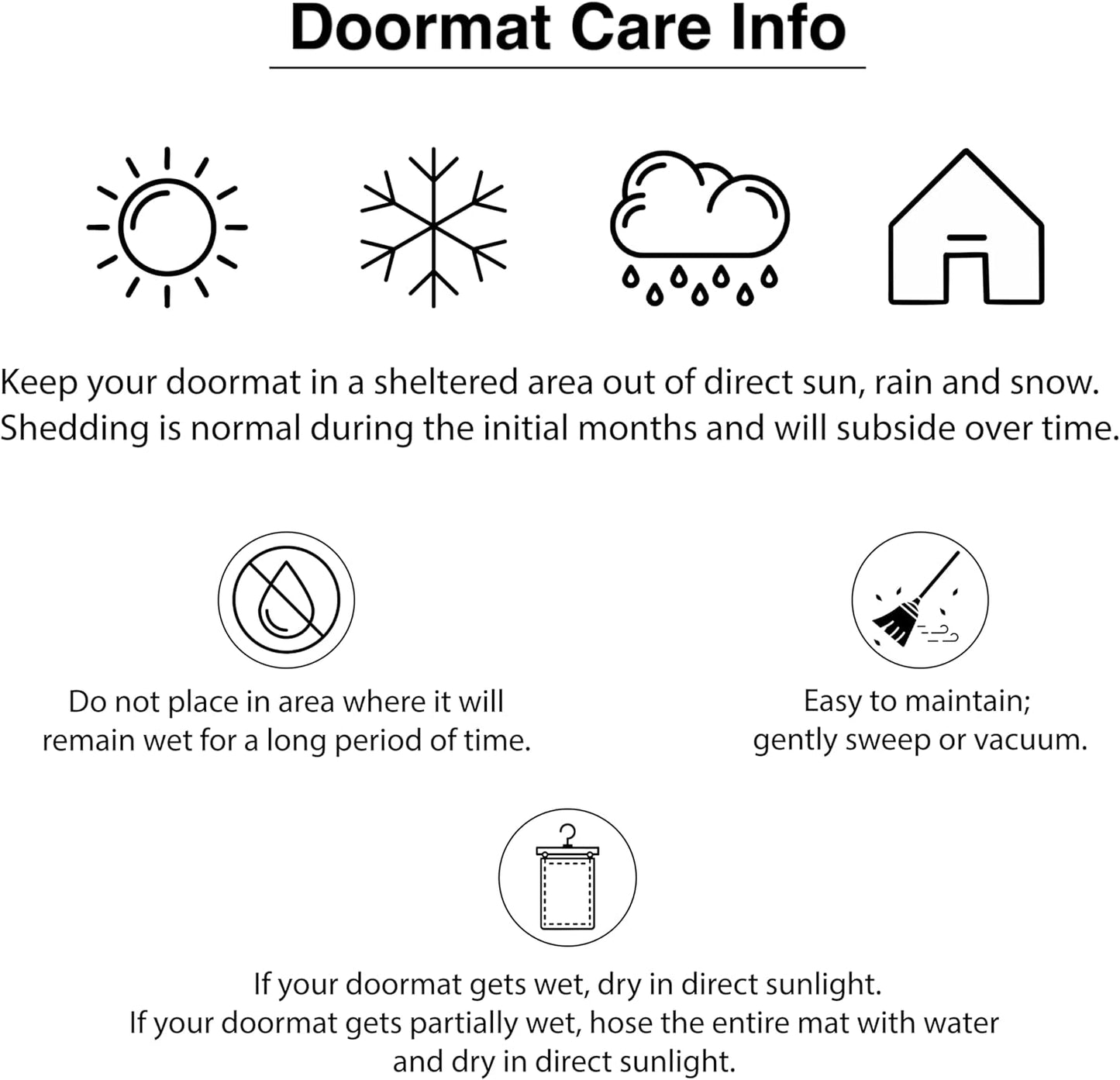 Calloway Mills 152961830H Black Border 18" x 30" Monogram Doormat, (Letter H)