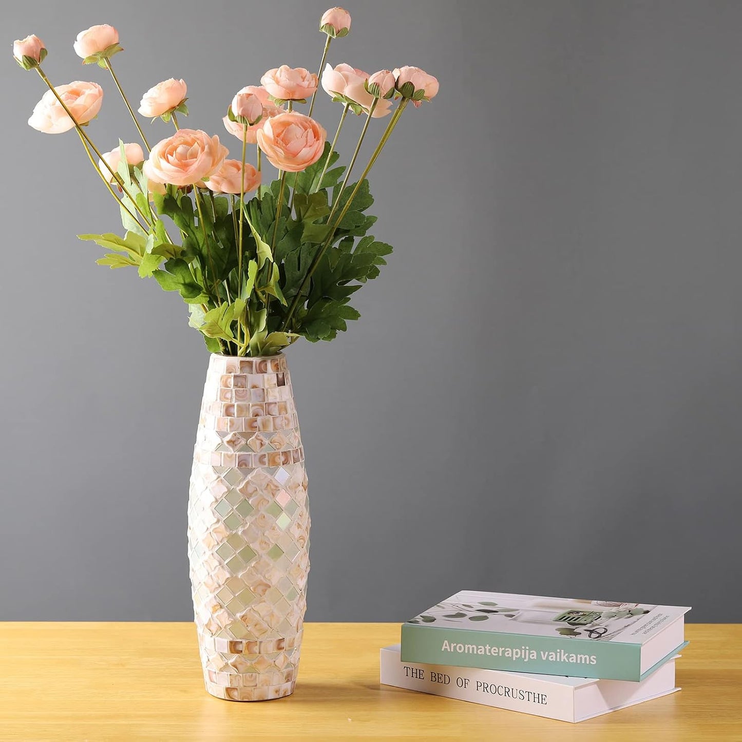 Artificial Silk Flowers Ranunculus Fake Flower 5 Pcs,Suitable for Core Decorations,Weddings,Homes,Artistic Decorations and Props (Cream Yellow)