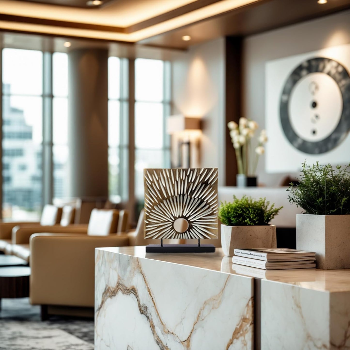 Decozen Handcrafted Solid Wood Decorative Centerpiece Ideal for Bedroom, Coffee Table, Kitchen, and Dining Room - Valentines Day Gifts