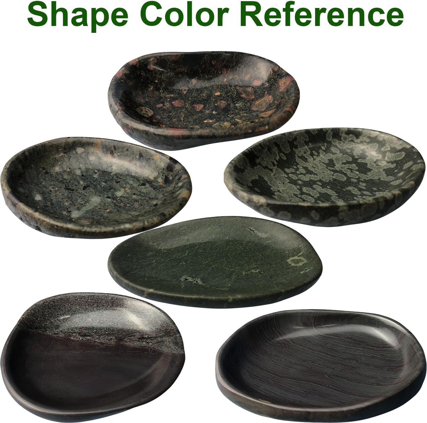 Handmade Decorative Bowl - Natural River Stone Pebble Artisan Crafted Serving Dish | 4-6 Inch Unique Decorative Tray for Home Centerpiece, Jewelry Holder (green)