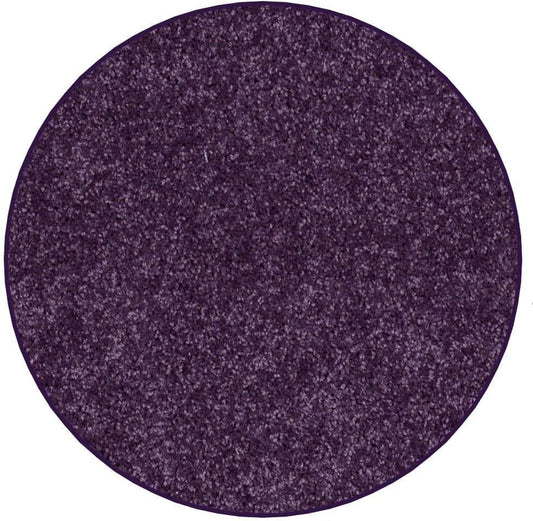 KOECKRITZ Soft and Colorful Kids Classroom Area Rugs (Passes Flammability Pill Test) Many Sizes and Bright Colors to Select from (7' Round, Eggplant)