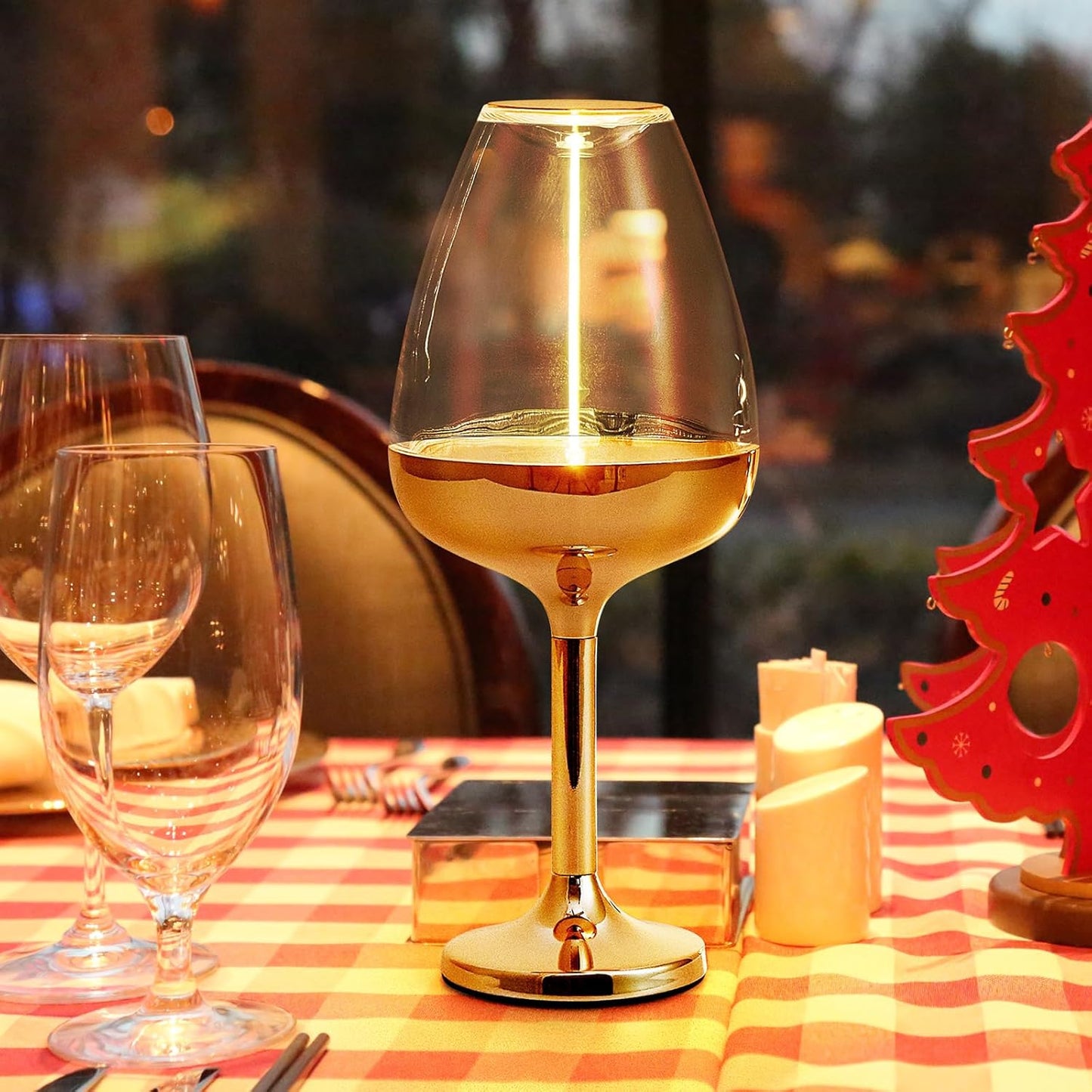 Romantic Cordless Table Lamp Adjustable - Table Lights 3 Modes (Light, Dark, Breathing), Touch Lamp, Battery Operated-IP65 Waterproof for Outdoor Patio/Restaurants/Home/Dinner