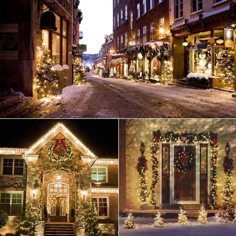 woohaha Outdoor Christmas Lights,120V UL Certified 2 Pack 13ft 50 Mini String Lights Connectable, Waterproof Fairy Lights for Garden Xmas Tree Wedding Wreath Party Decoration (Warmwhite 2 pcs)