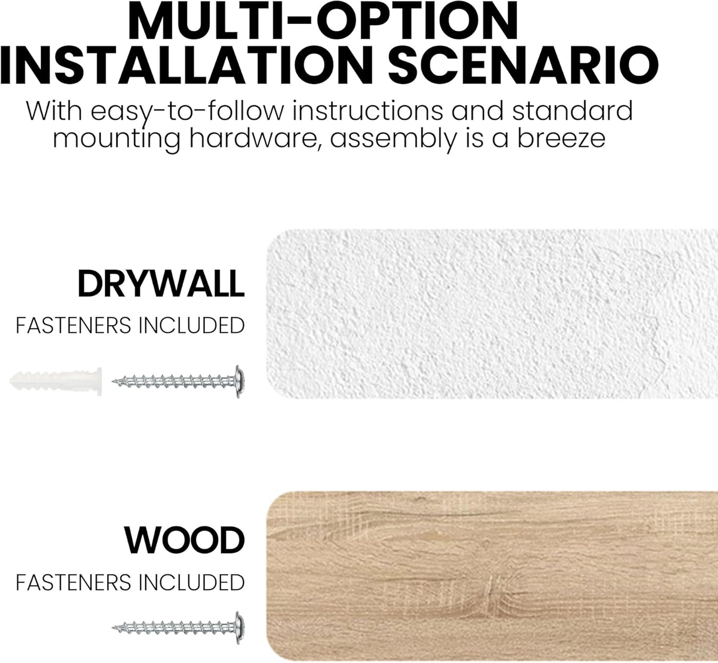 Fun Memories Floating Shelves for Wall Decor, 72"x8" Rustic Reclaimed Wood Shelves, Heavy-Duty Wall Mounted Shelves with Invisible Brackets for Living Room, Bedroom, Kitchen, Natural Finish