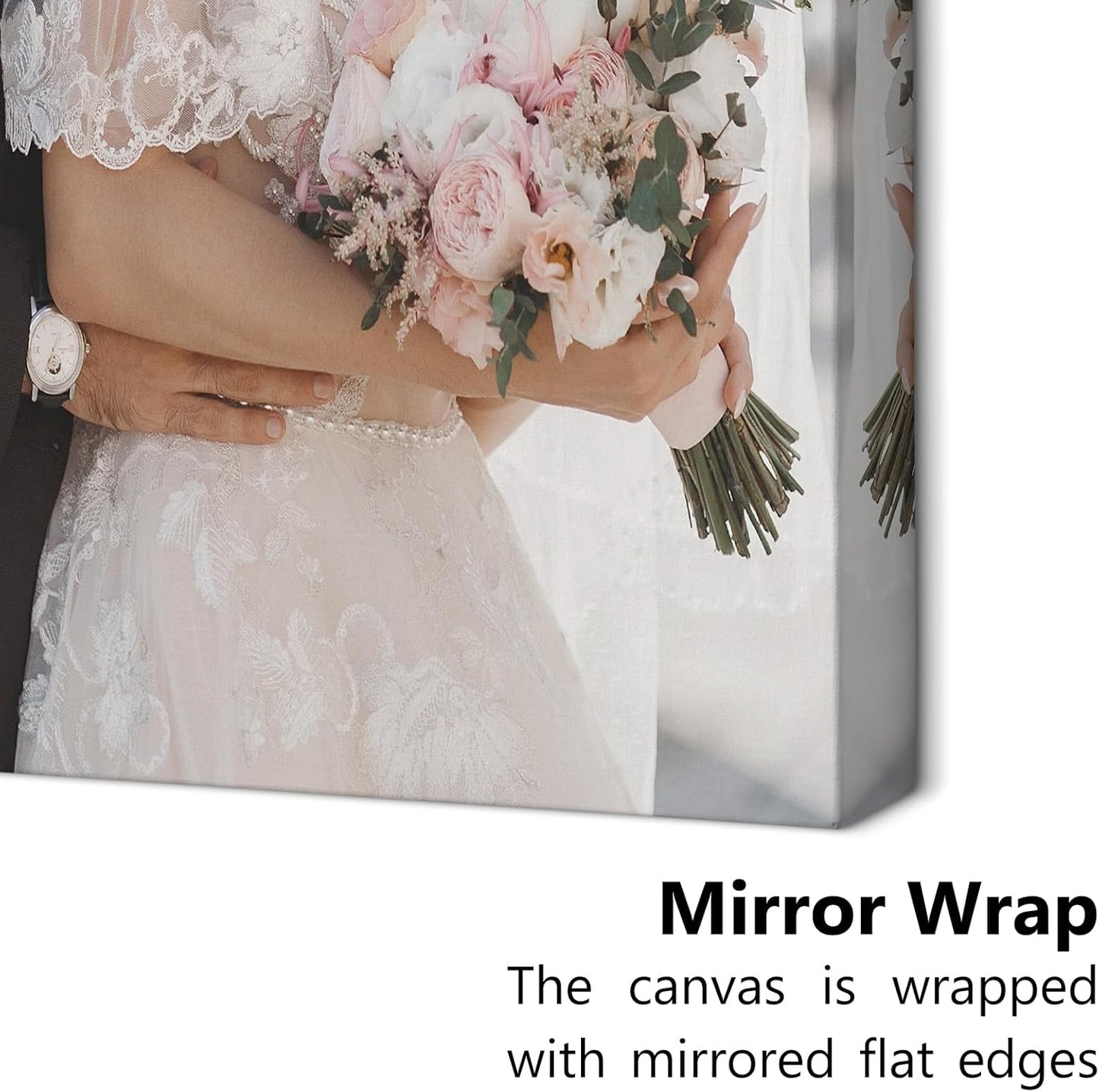 Personalized Custom Canvas Prints with Your Photos & Text, Customized Picture Print, Transform Own Images Into Framed Wall Art Digitally Printed Photo to Canvas, Keepsakes Gifts for Family 40x30’’