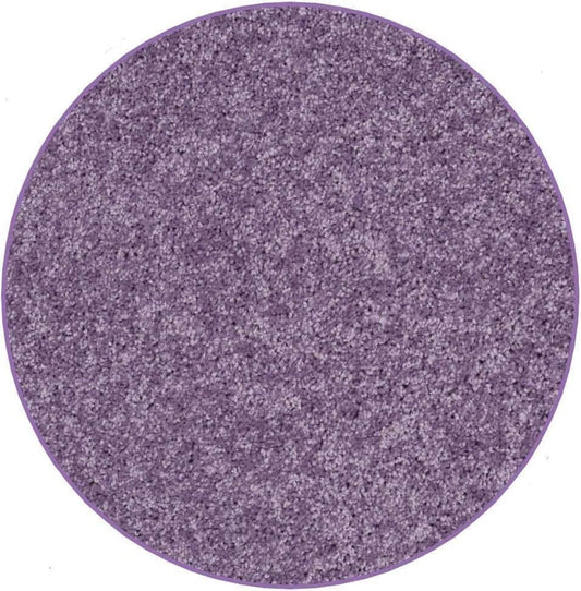 KOECKRITZ Soft and Colorful Kids Classroom Area Rugs (Passes Flammability Pill Test) Many Sizes and Bright Colors to Select from (12' Round, Lavender)