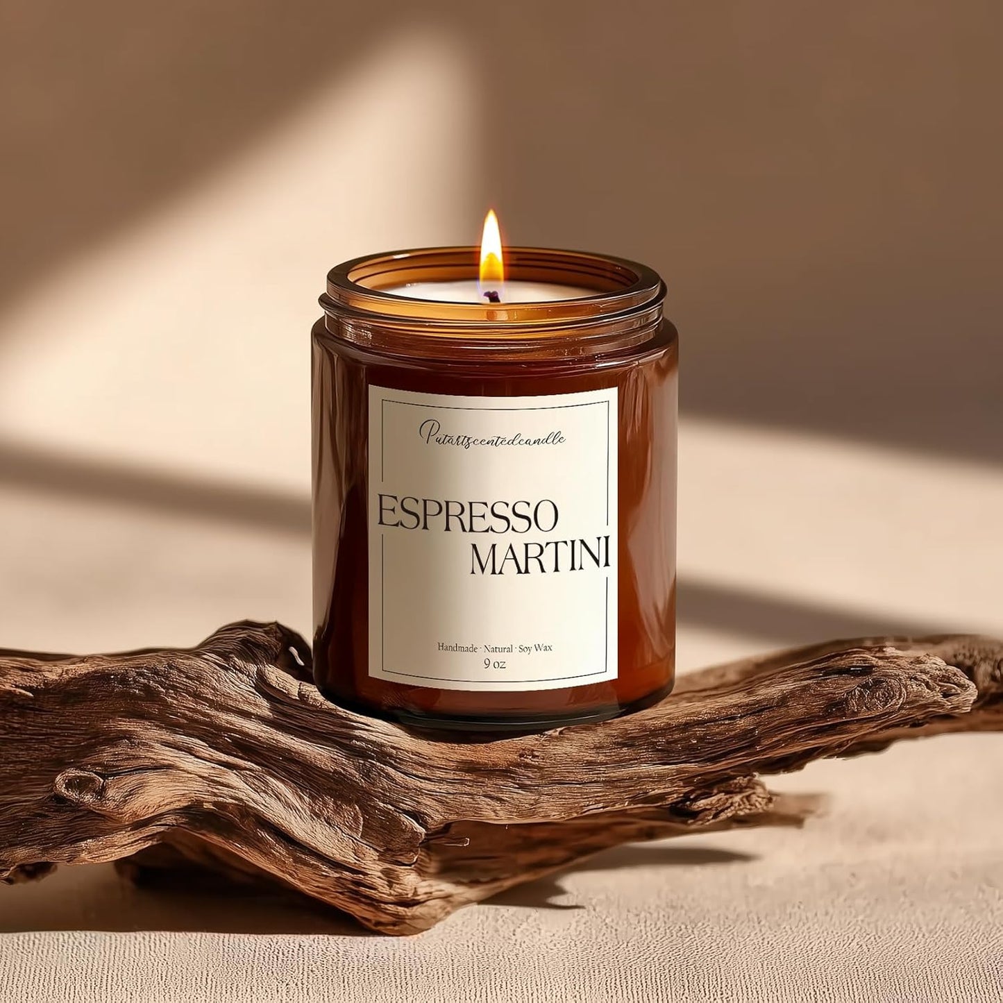 Espresso Martini Highly Scented Candles for Home, 9oz Natural Soy Aromatherapy Coffee Candle with Essential Oil, Home Fragrance Stress Relief & Meditation Jar Candles Gifts for Men Women