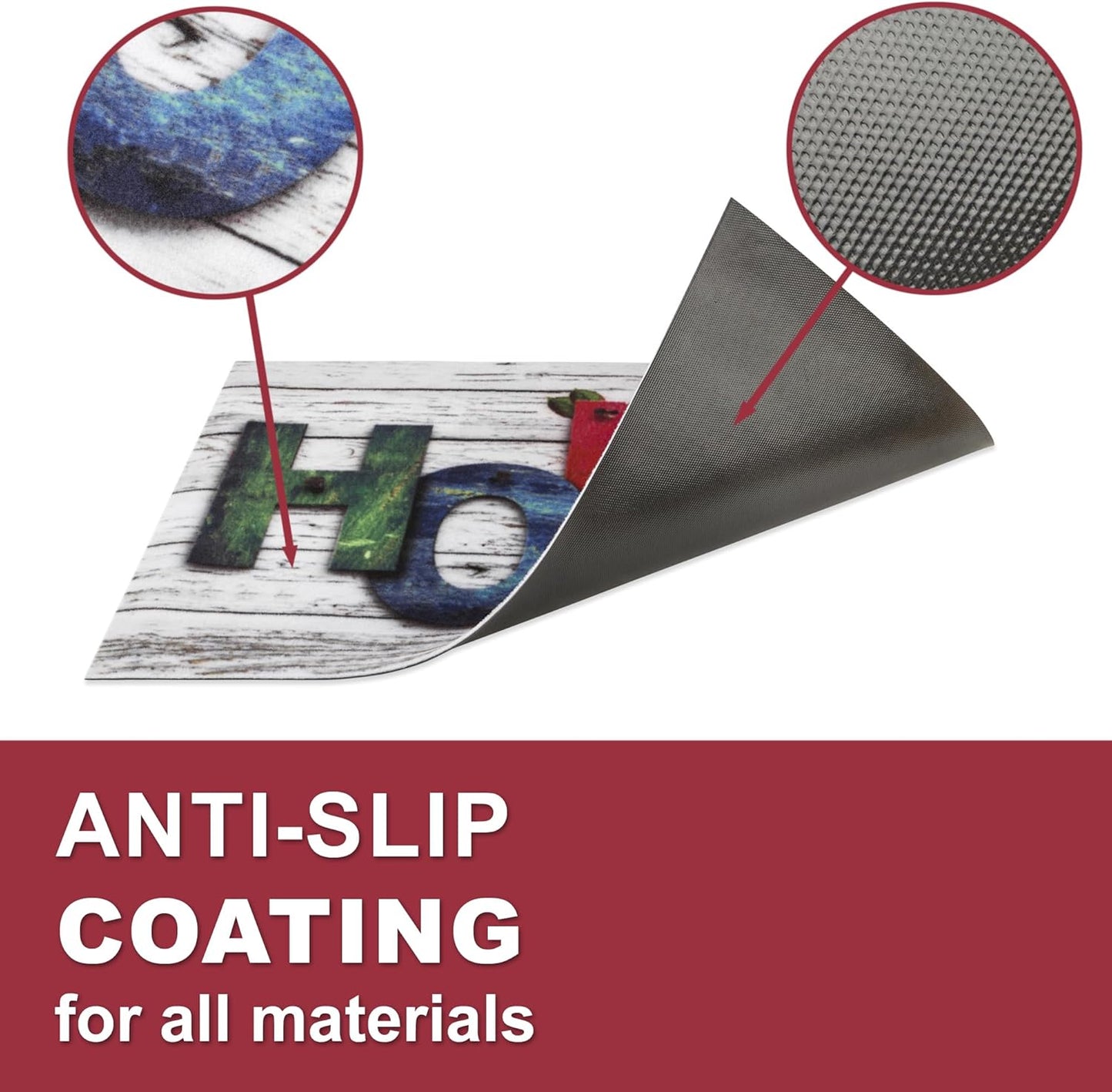 Floor Mat - for Indoor and Outdoor Use - Doormat - Non-Slip - Front Door Shoe Scraper - Size: 17x29