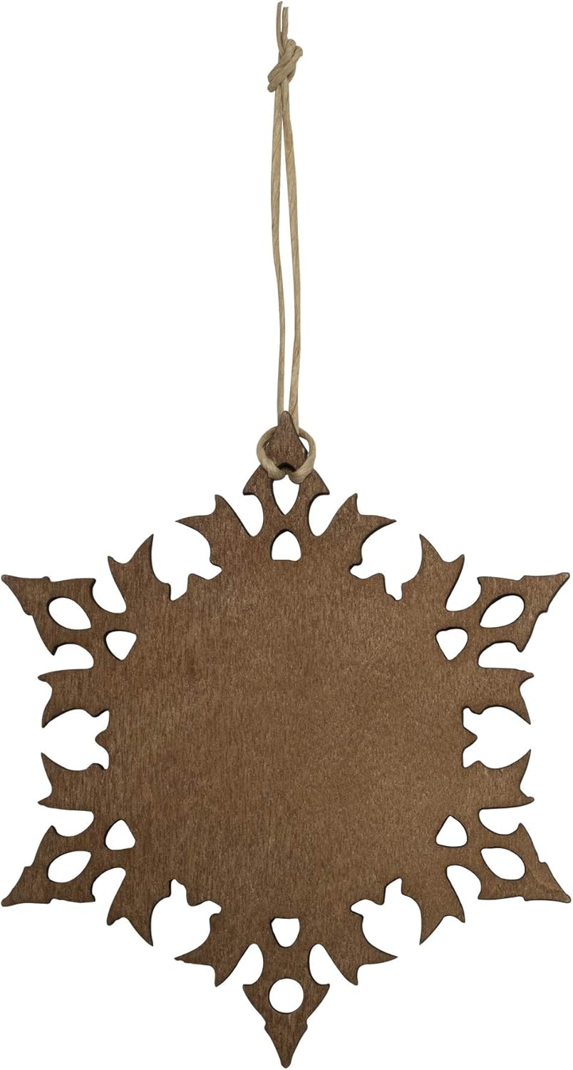 Wood Snowflake 1.5" Photo Ornaments - Pack of 10