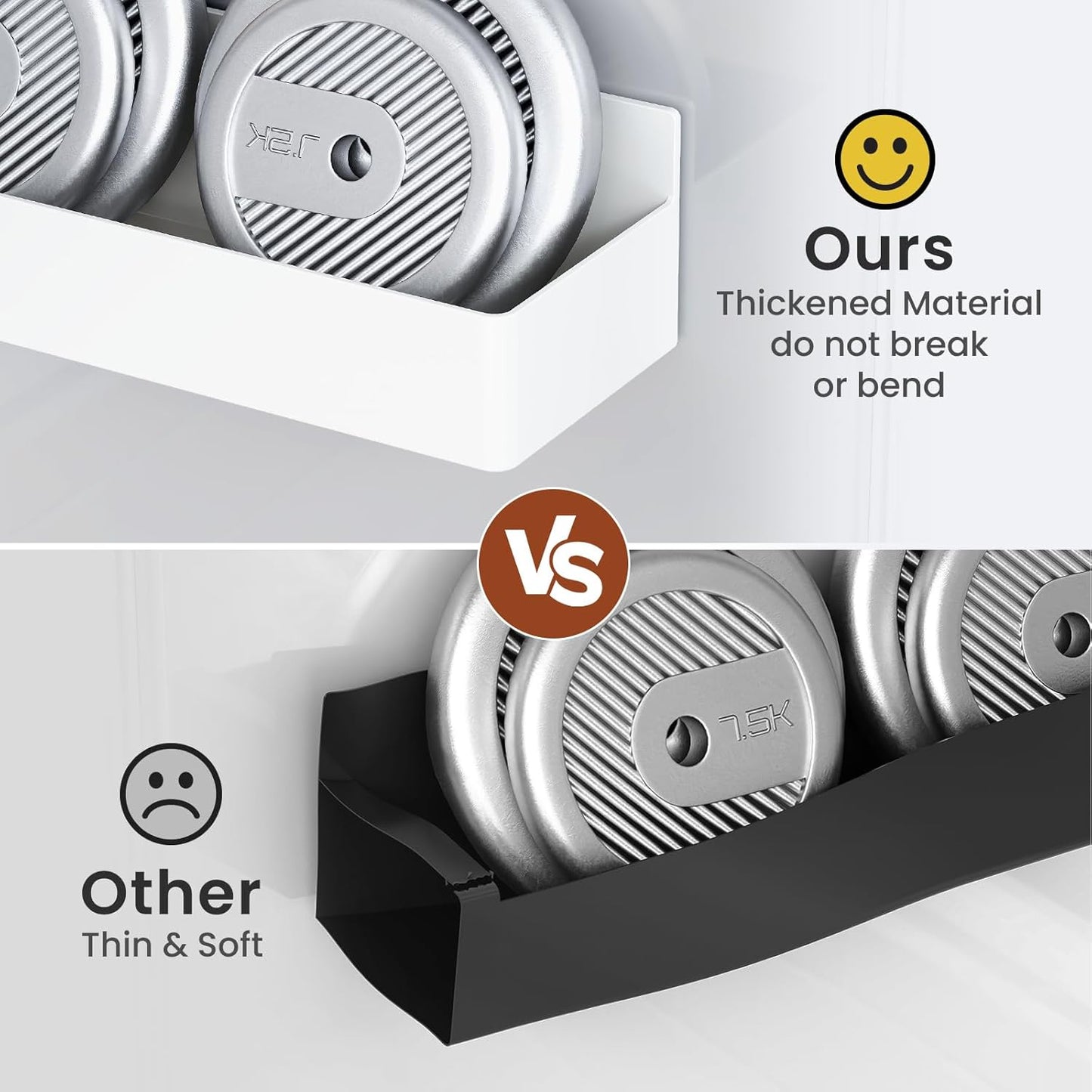 Magnetic Spice Rack for Refrigerator, Kitchen Organizer and Storage Shelf, White (6 Pack)…