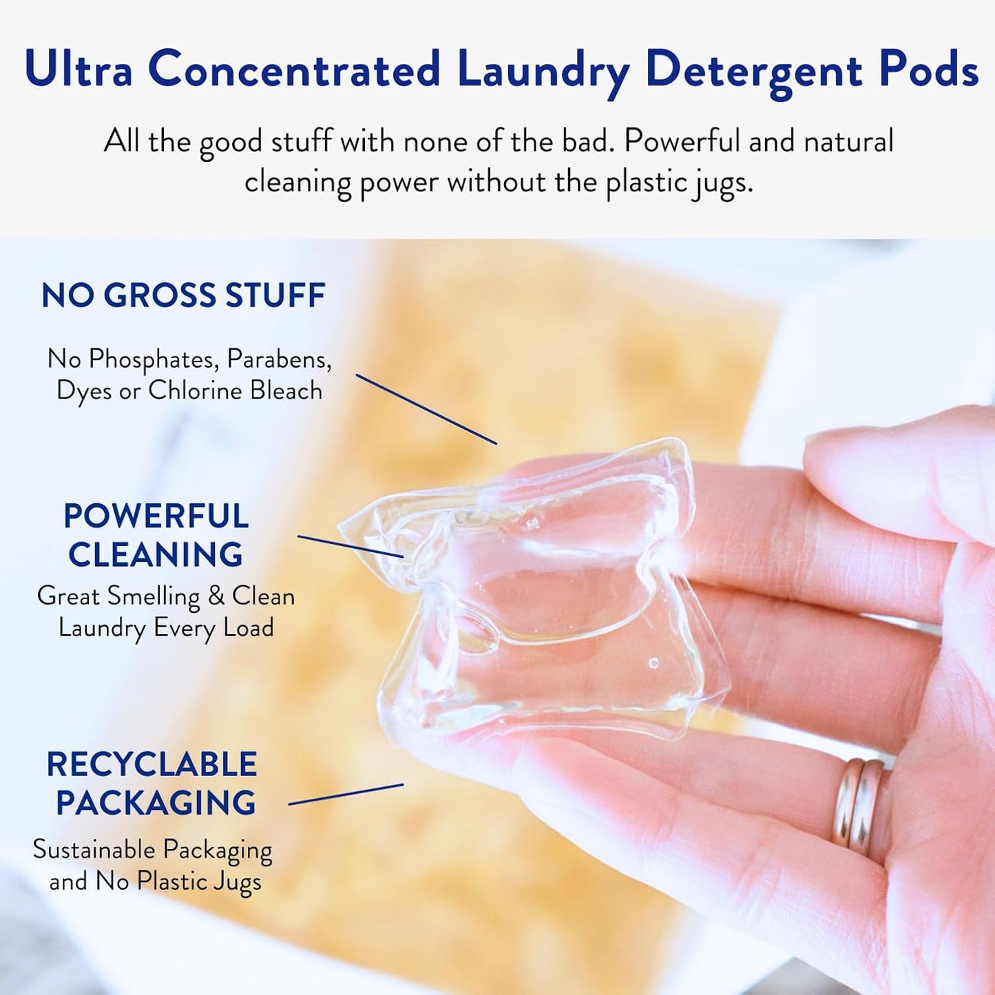 Clean People Laundry Detergent Pods - Recyclable Packaging, Hypoallergenic, Stain Fighting - Ultra Concentrated, Laundry Soap - Spring, 192 Pack