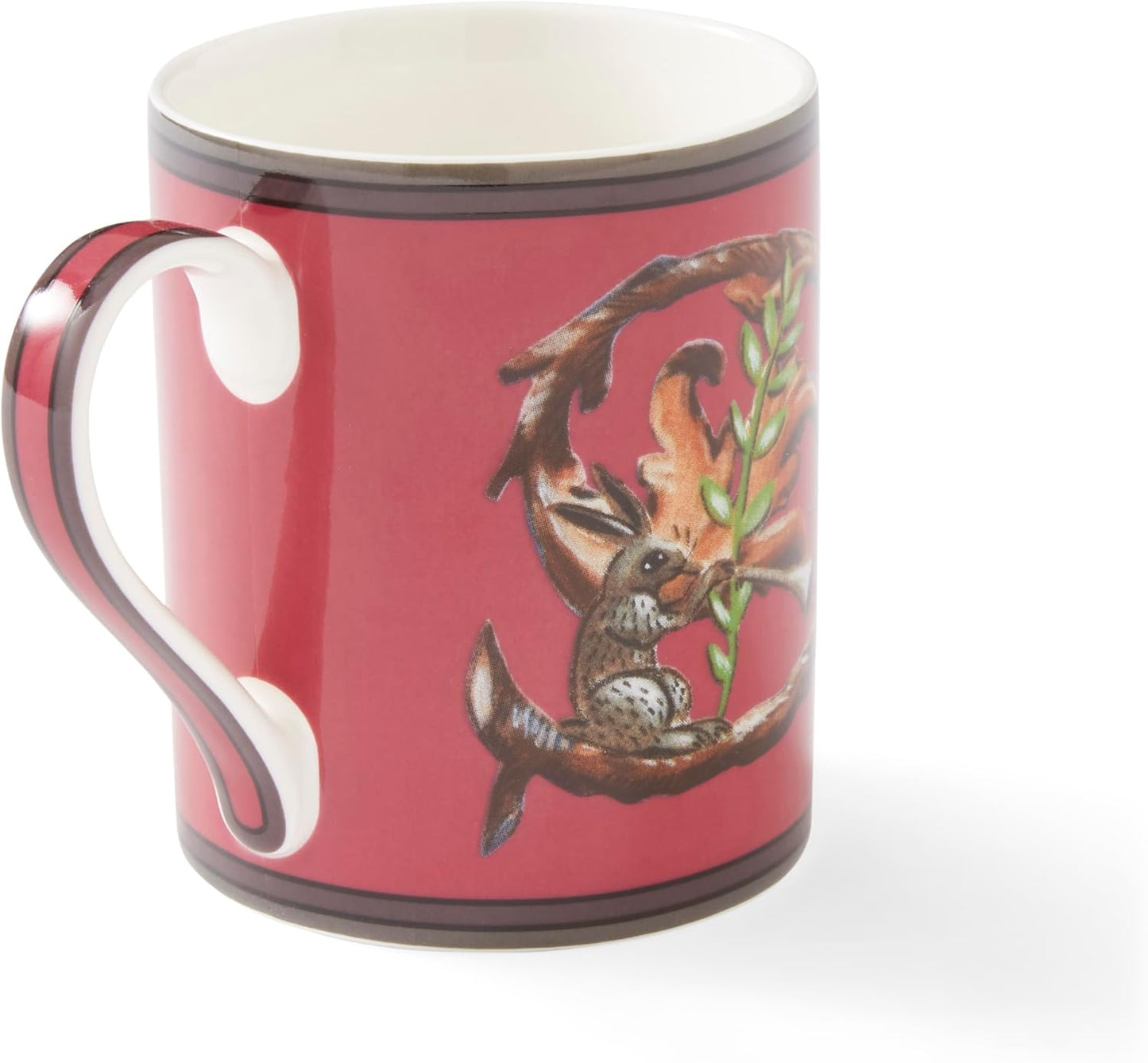 Spode Kit Kemp 12oz Mug, S Initial - Fine China Coffee Cup with Floral Alphabet Design, Custom Letter Mug for Unique Gift Giving - Personalized Kitchen Drinkware, Dishwasher Safe & Stylish