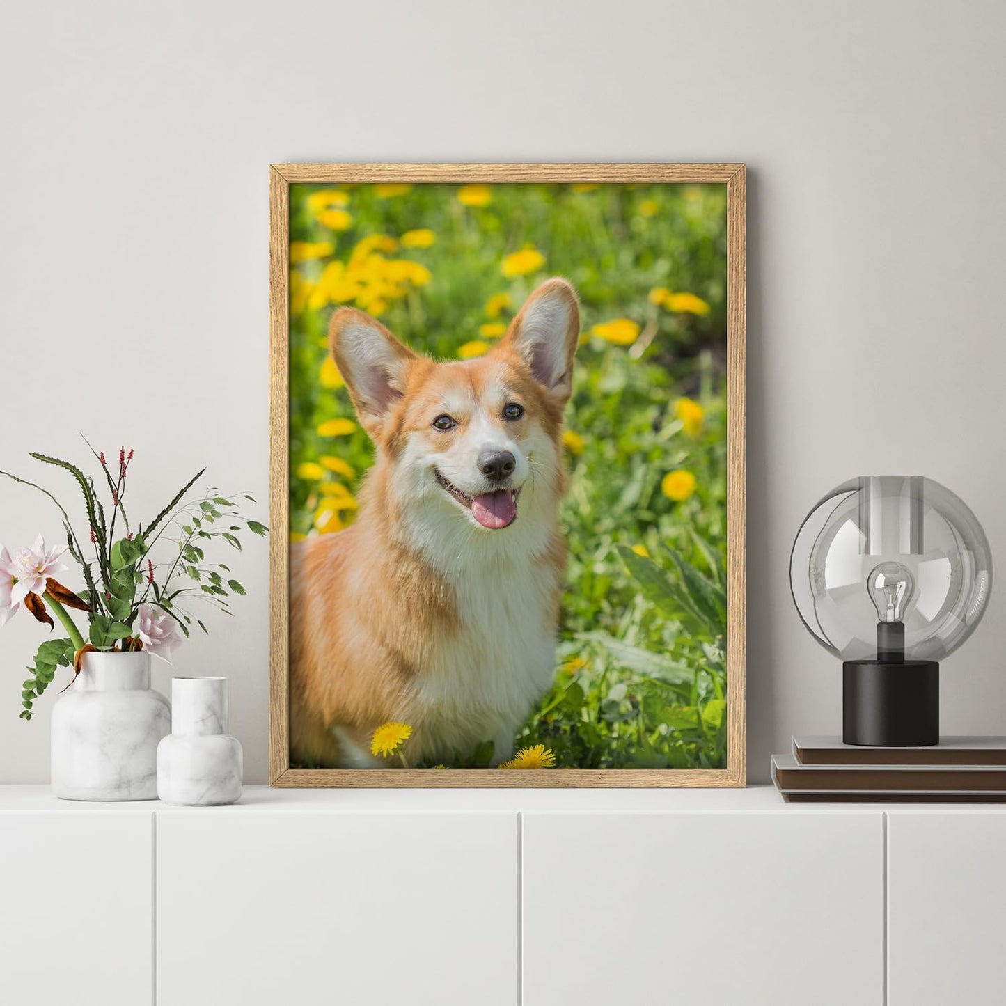 NWT Custom Framed Poster Prints with Your Any Photos, Personalized Canvas Pictures for Wall to Print Framed - 11"x14" Natural