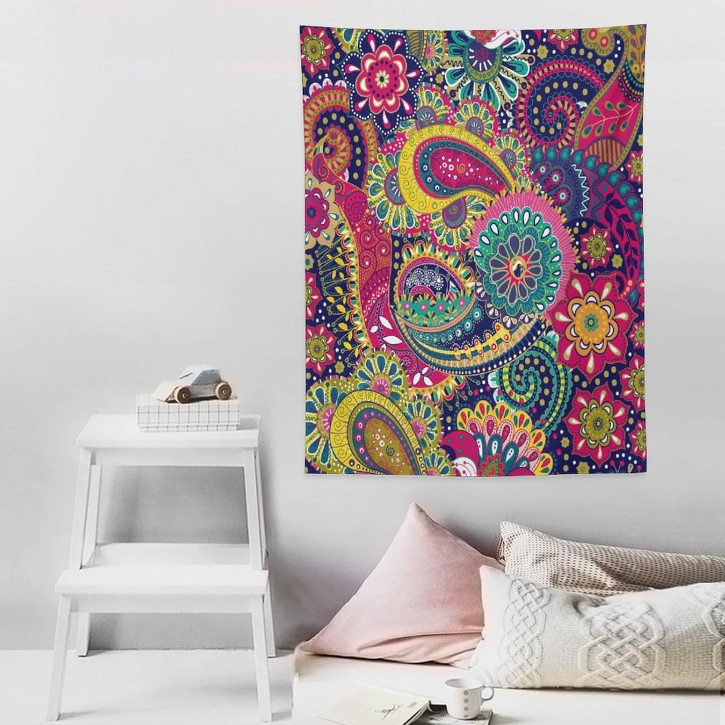 ICMOLYYENLO Tropical Green Plant Tapestry, Green Palm Leaves Natural Landscape Print Wall Tapestry for Bedroom Living Room Dormitory 60x80 Inch