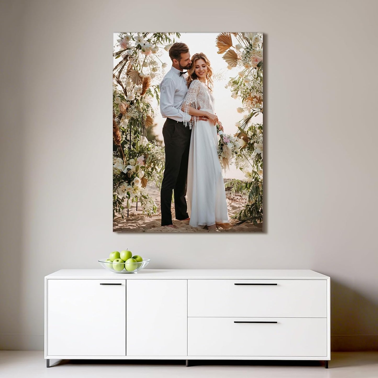 Custom Canvas Prints with Your Photos - Personalized Pictures Print, Customized Photo Gifts, Wall Art Poster Canvas Printing for Wedding, Family, Baby, Pets, Home Office Decor, Wrapped Frame 30x40